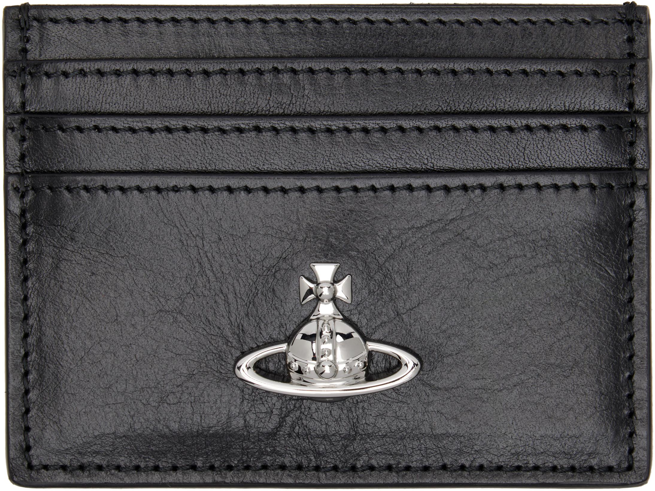 Black Flat Card Holder by VIVIENNE WESTWOOD