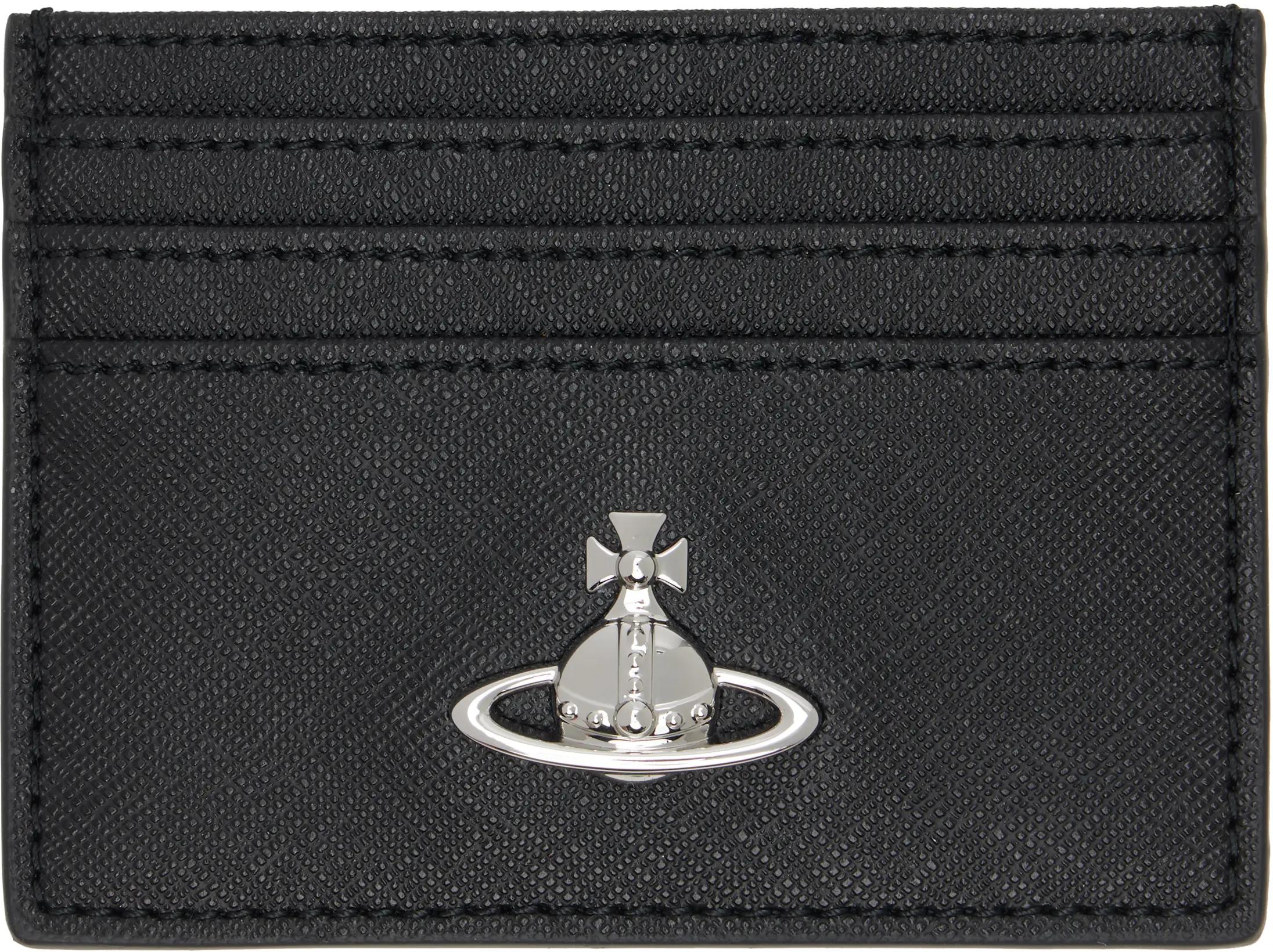 Black Flat Card Holder by VIVIENNE WESTWOOD