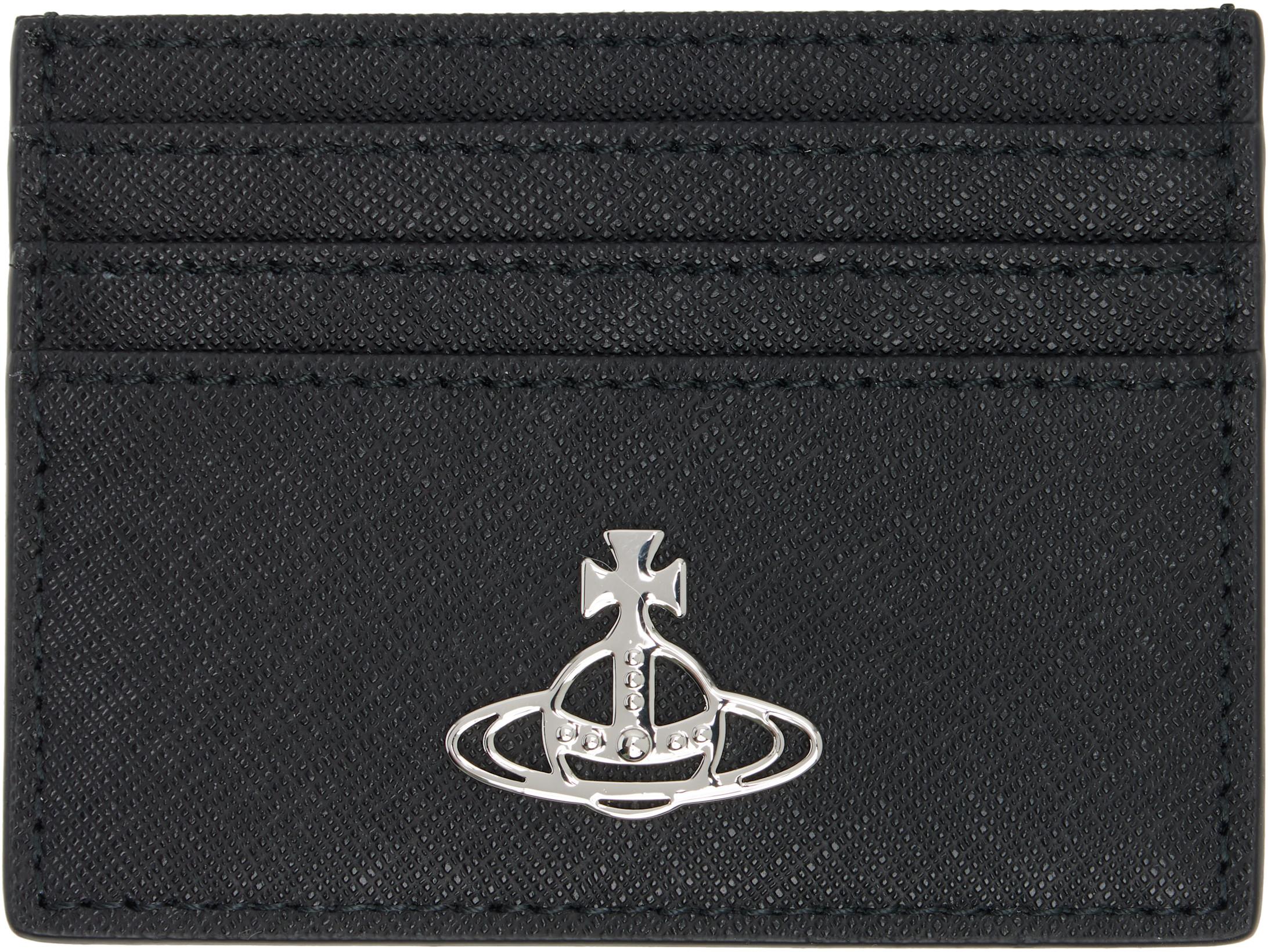 Black Flat Card Holder by VIVIENNE WESTWOOD