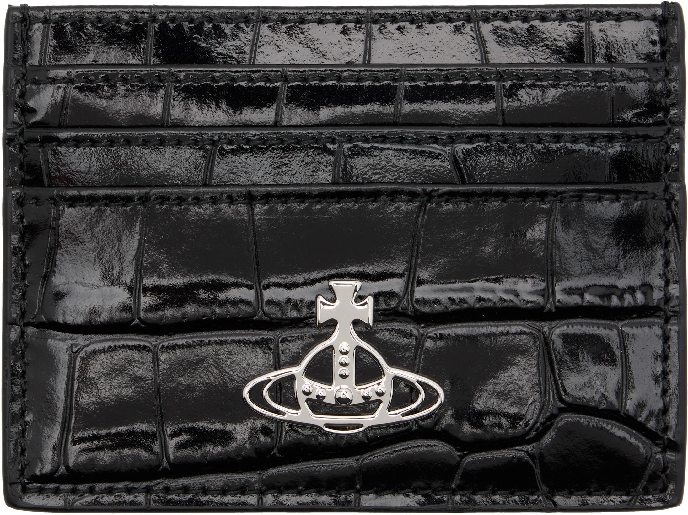 Black Flat Card Holder by VIVIENNE WESTWOOD