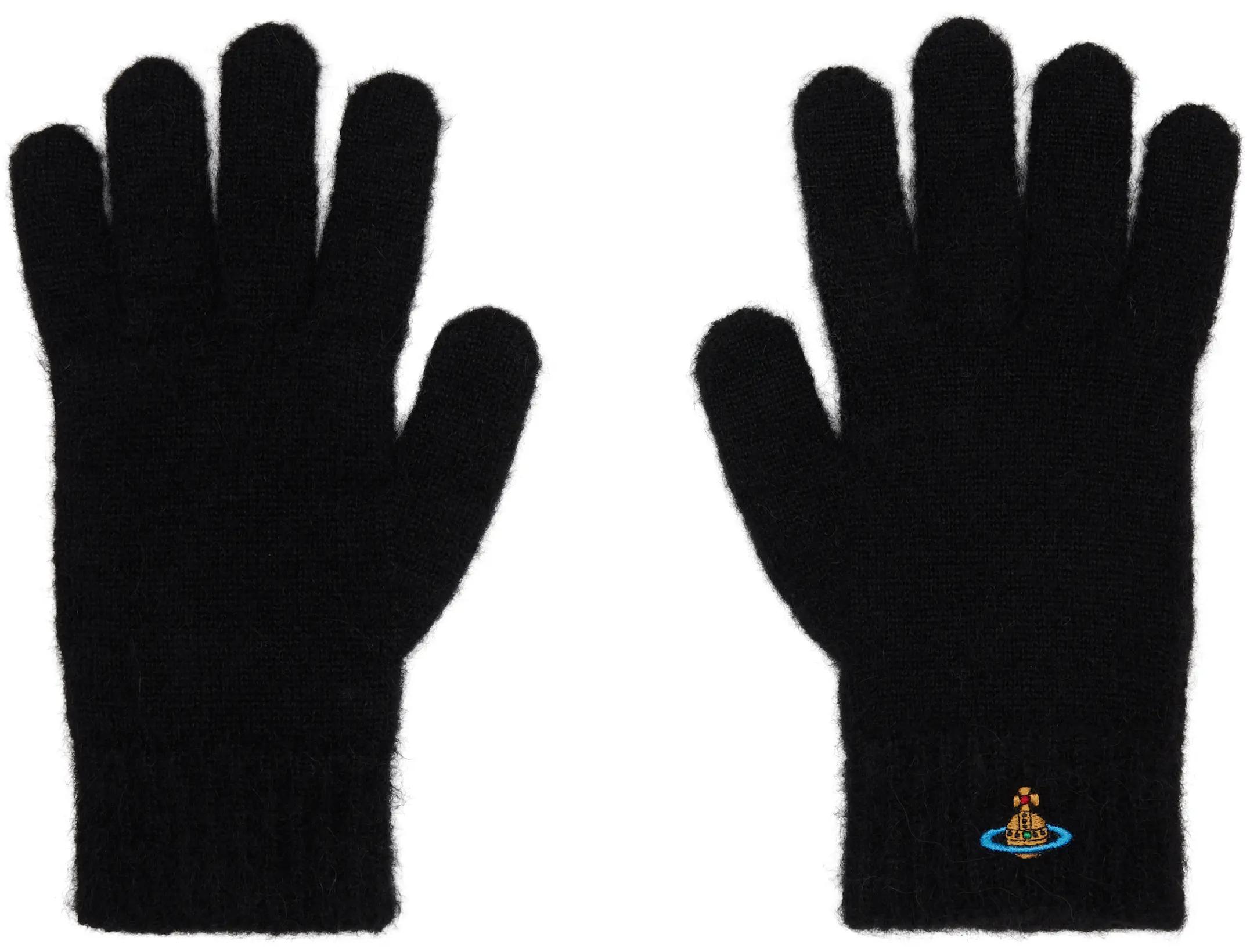 Black Fluffy Gloves by VIVIENNE WESTWOOD