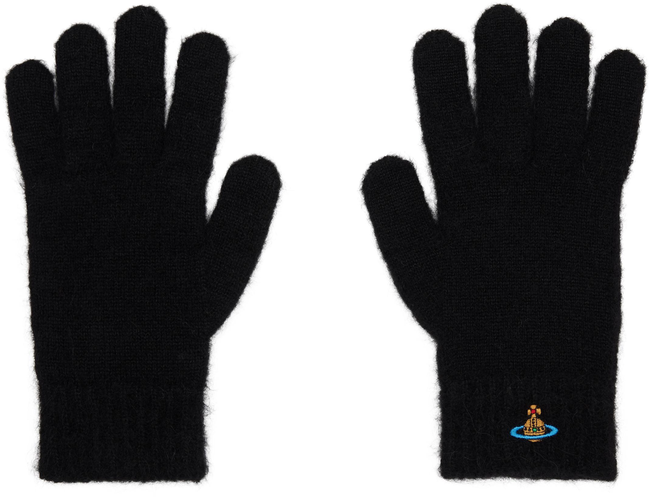 Black Fluffy Gloves by VIVIENNE WESTWOOD