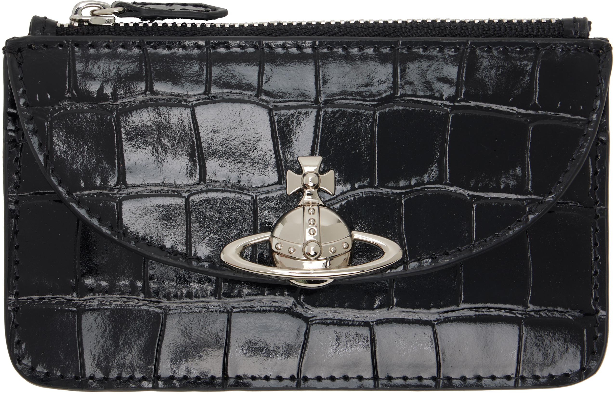 Black Half Moon Card Holder by VIVIENNE WESTWOOD