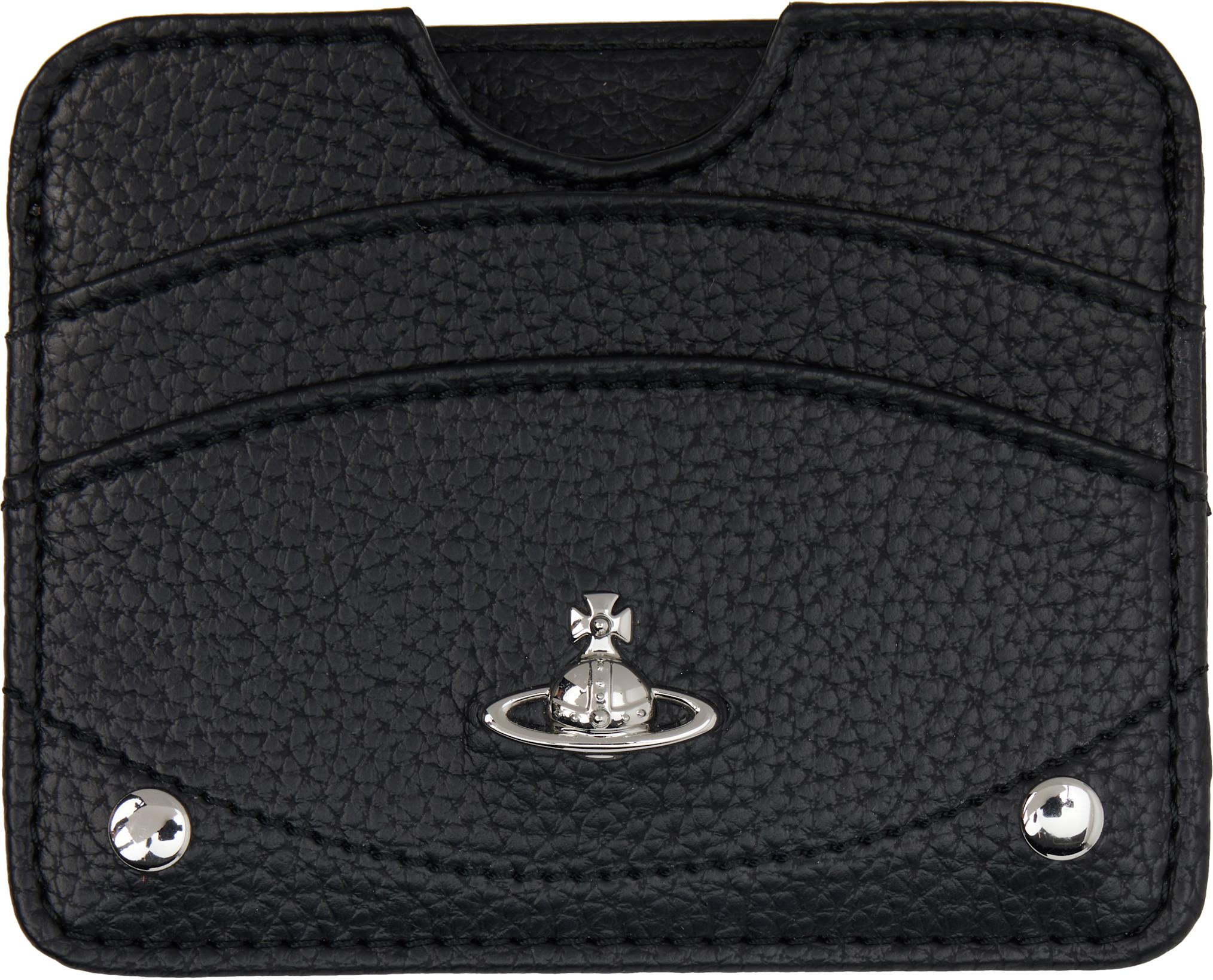 Black Half Moon Card Holder by VIVIENNE WESTWOOD