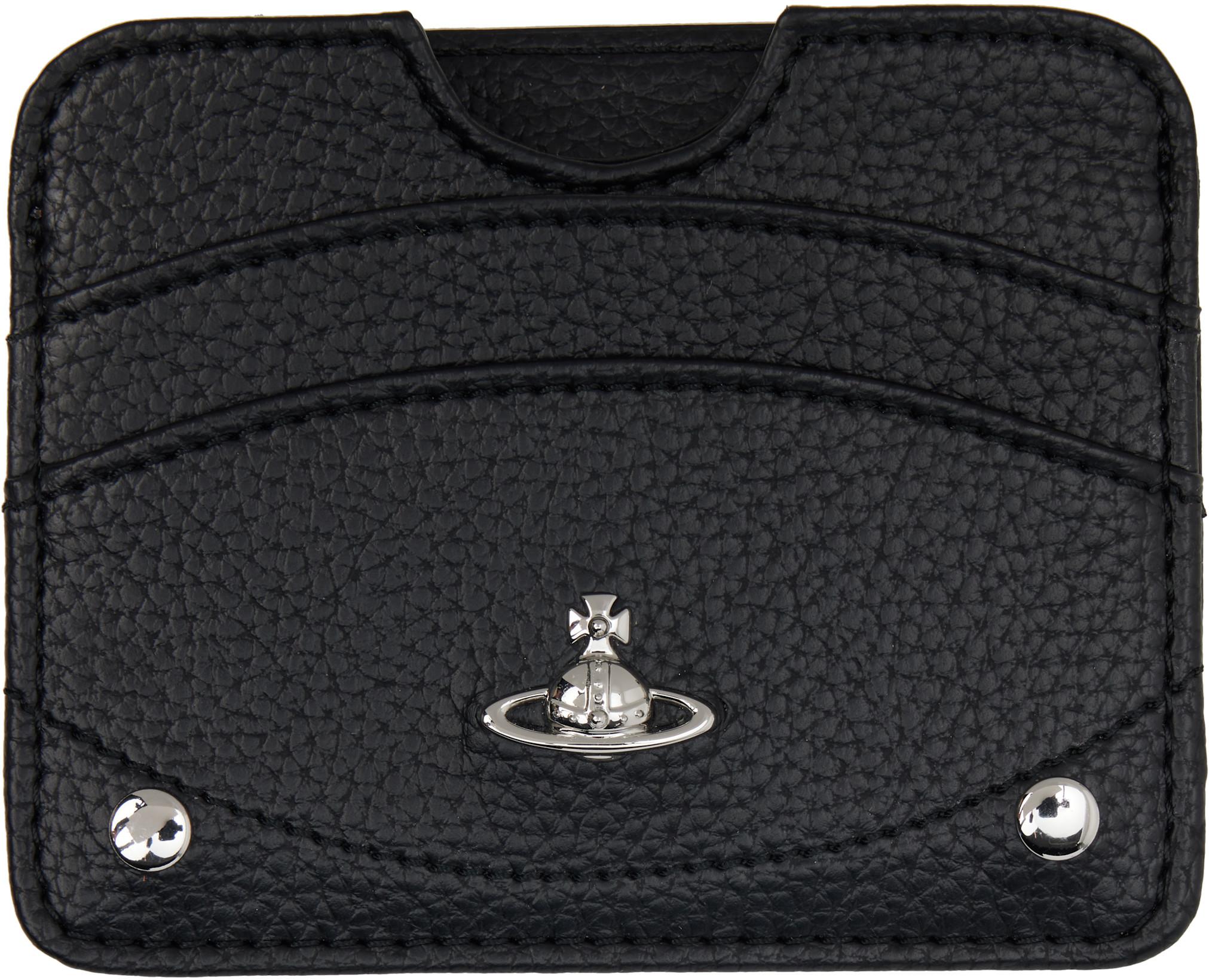 Black Half Moon Card Holder by VIVIENNE WESTWOOD