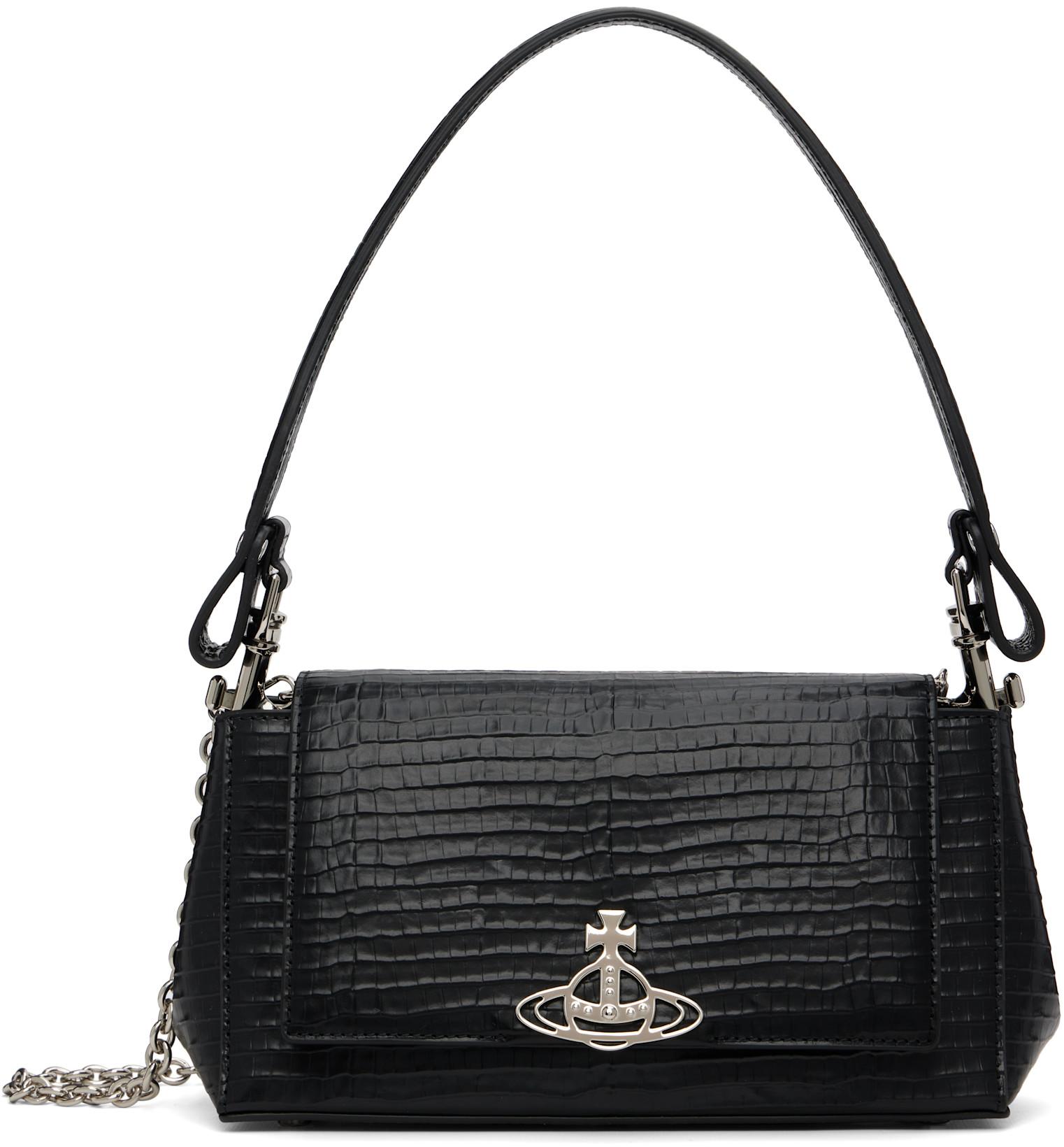 Black Hazel Medium Handbag by VIVIENNE WESTWOOD