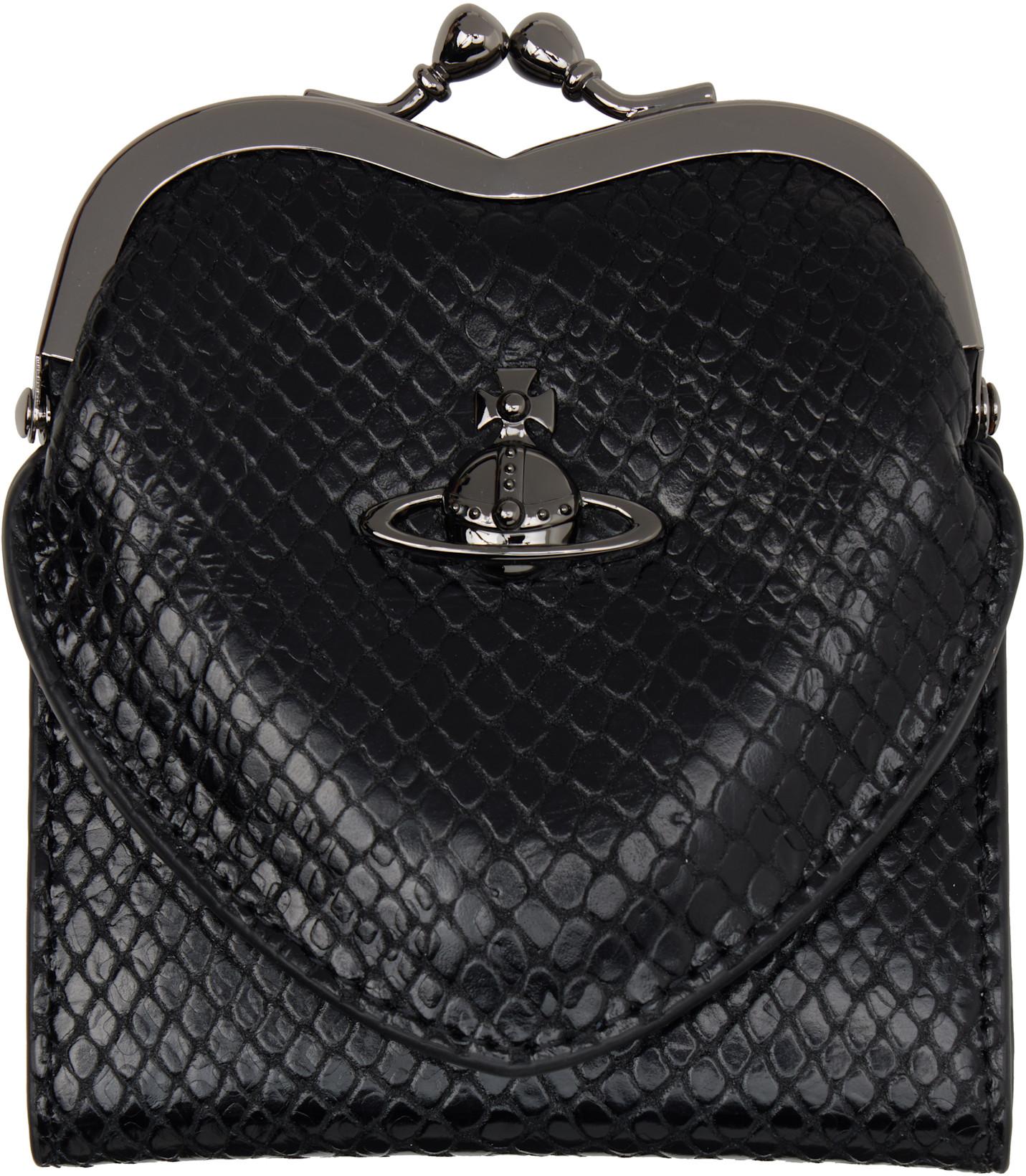 Black Heart Frame Wallet by VIVIENNE WESTWOOD