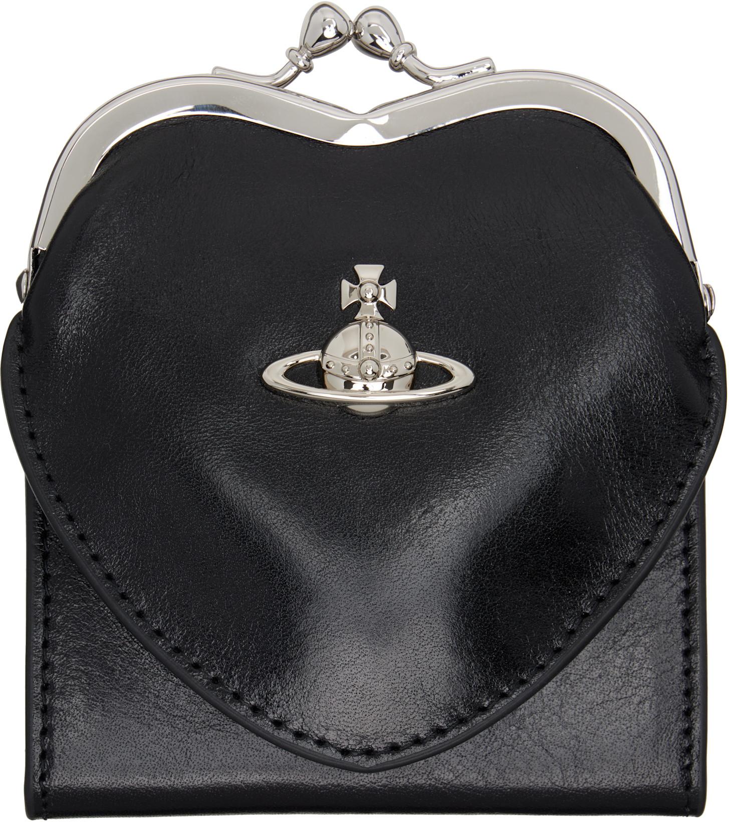 Black Heart Frame Wallet by VIVIENNE WESTWOOD
