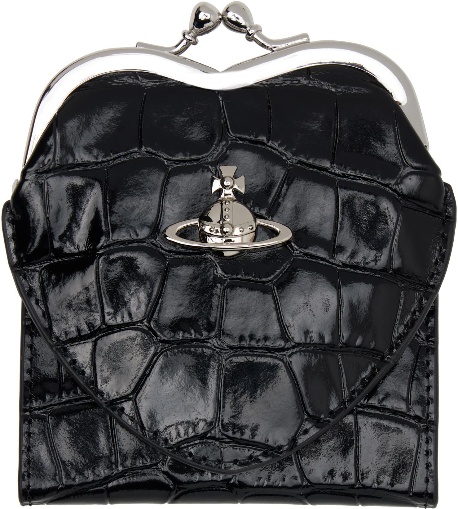 Black Heart Frame Wallet by VIVIENNE WESTWOOD