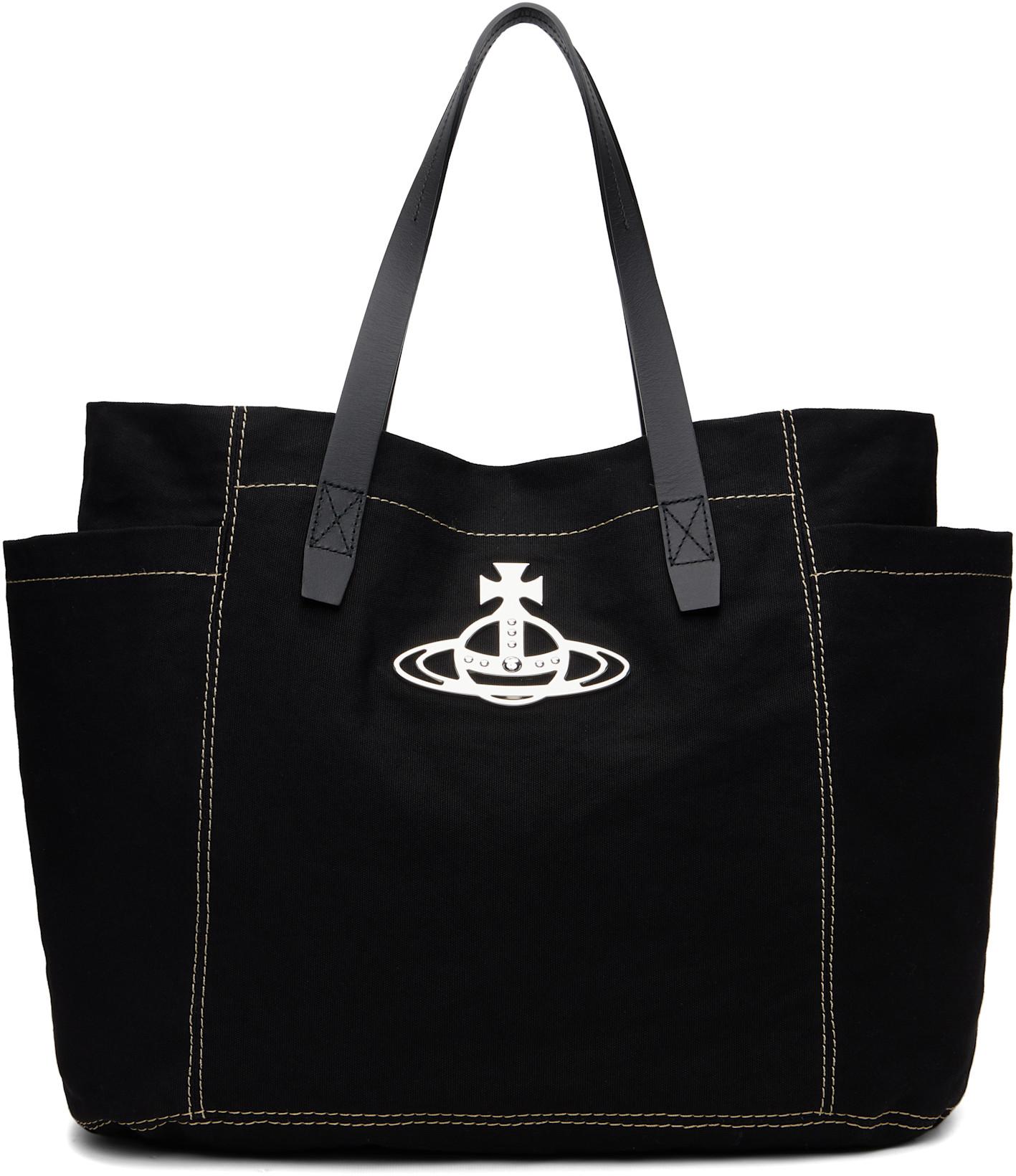 Black Henry Medium Tote by VIVIENNE WESTWOOD