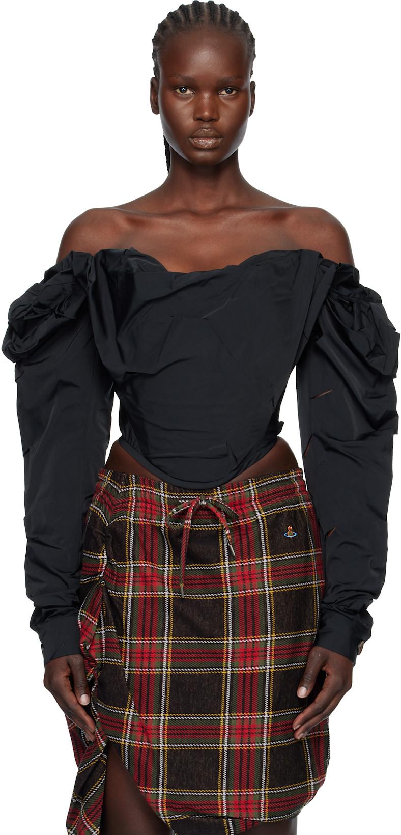 Black LS Sunday Corset Top by VIVIENNE WESTWOOD