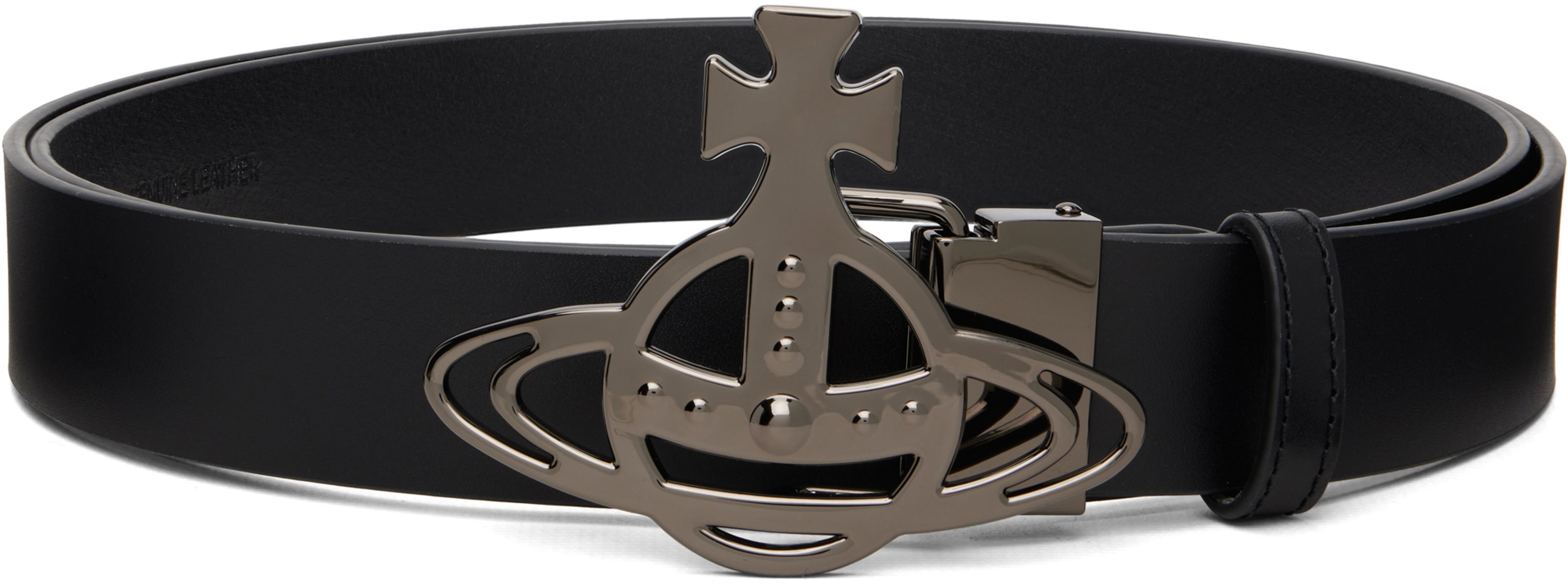 Black Line Orb Buckle Belt by VIVIENNE WESTWOOD