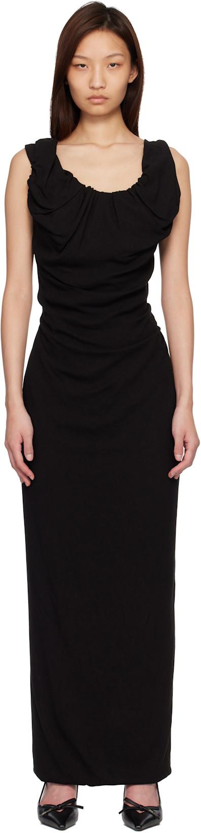 Black Long Ginnie Amber Maxi Dress by VIVIENNE WESTWOOD