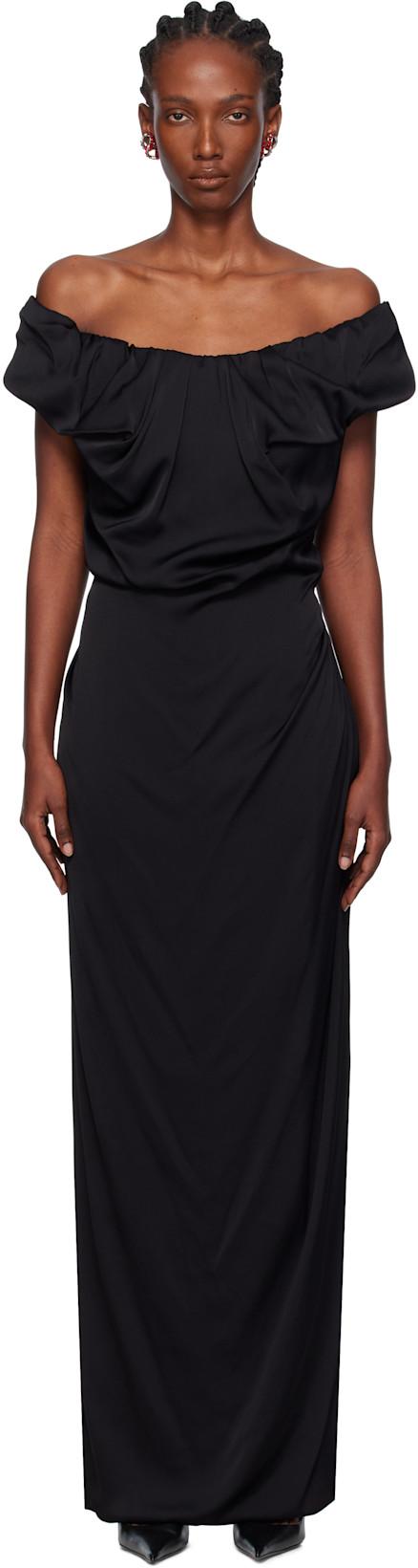 Black Long Ginnie Amber Maxi Dress by VIVIENNE WESTWOOD Black Long Ginnie Amber Maxi Dress by VIVIENNE WESTWOOD