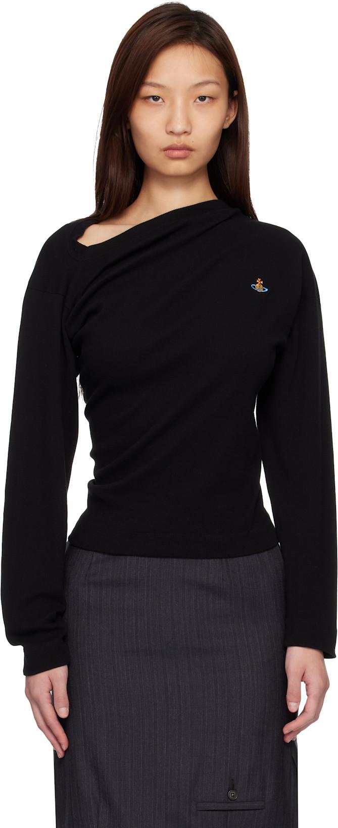 Black Long Sleeve Hebo Top by VIVIENNE WESTWOOD