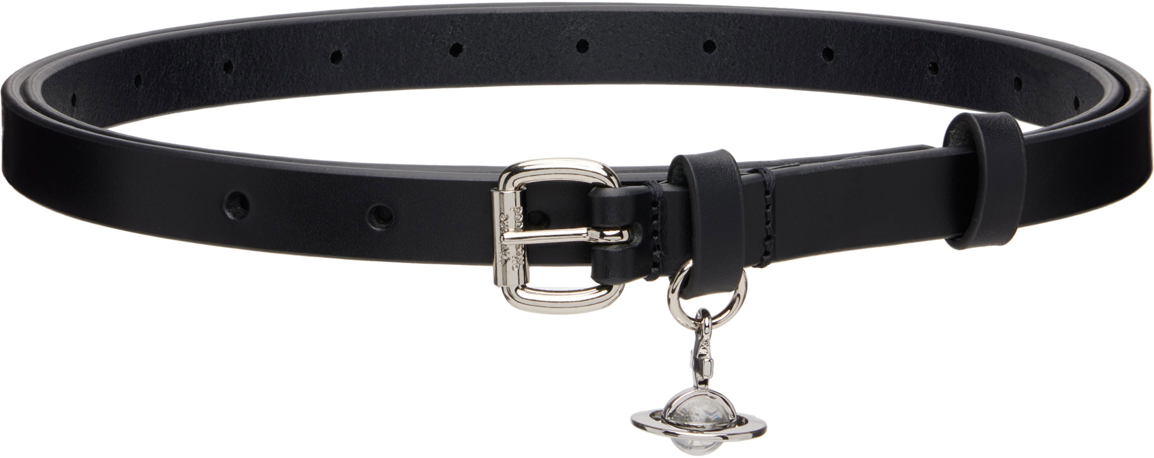 Black Mini Alex Charm Belt by VIVIENNE WESTWOOD