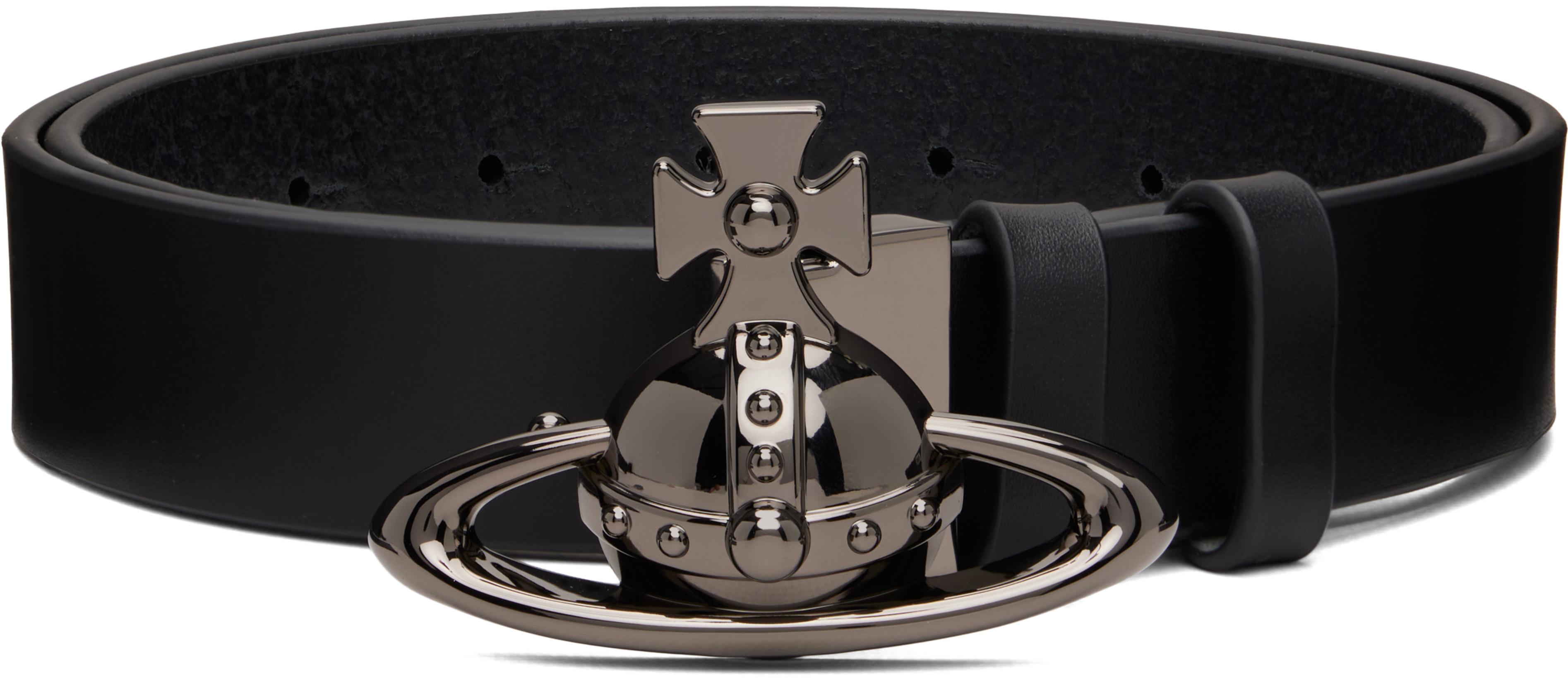 Black Orb Buckle Belt by VIVIENNE WESTWOOD