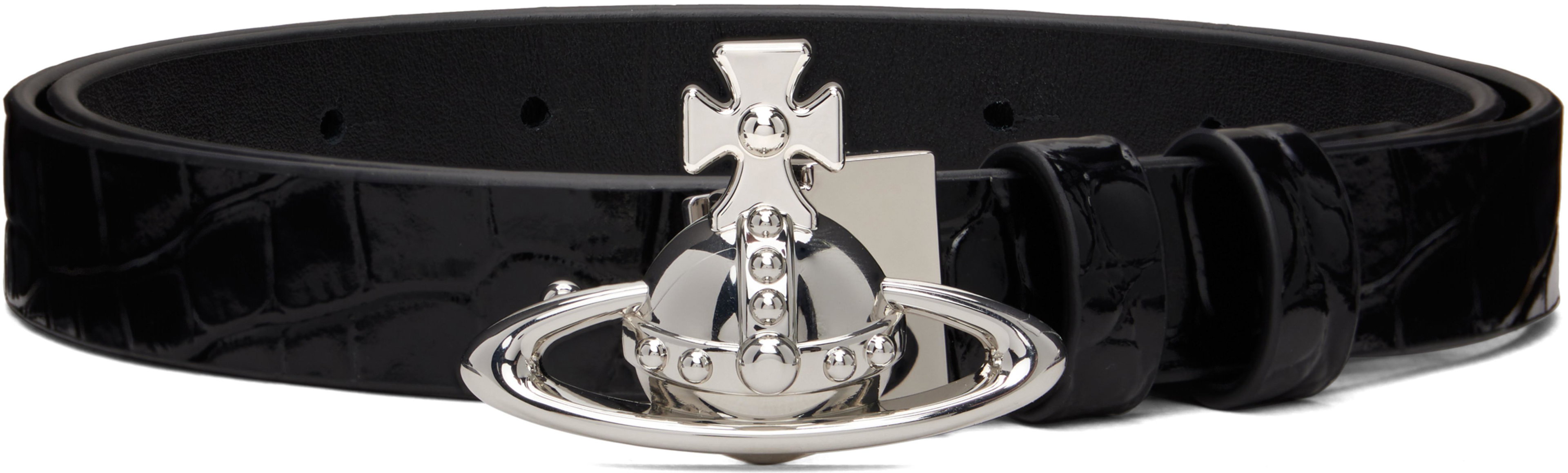 Black Orb Buckle Belt by VIVIENNE WESTWOOD