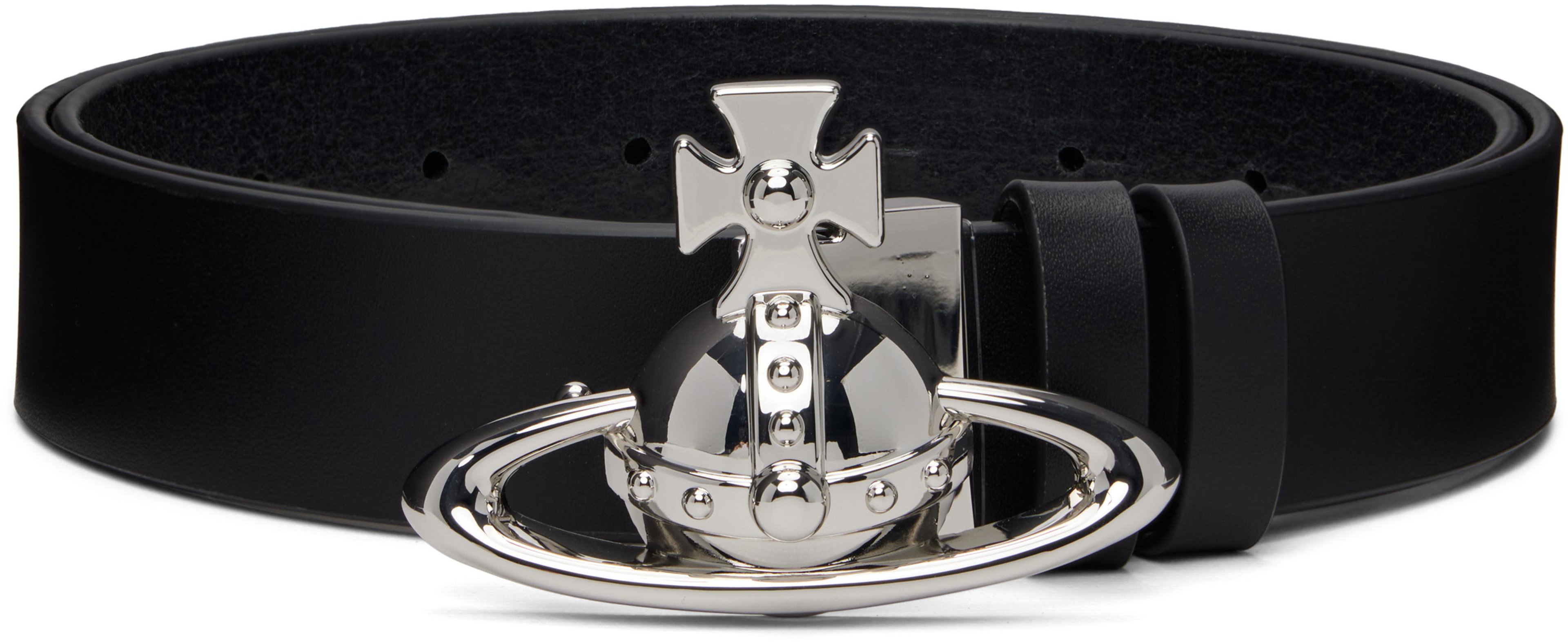 Black Orb Buckle Belt by VIVIENNE WESTWOOD