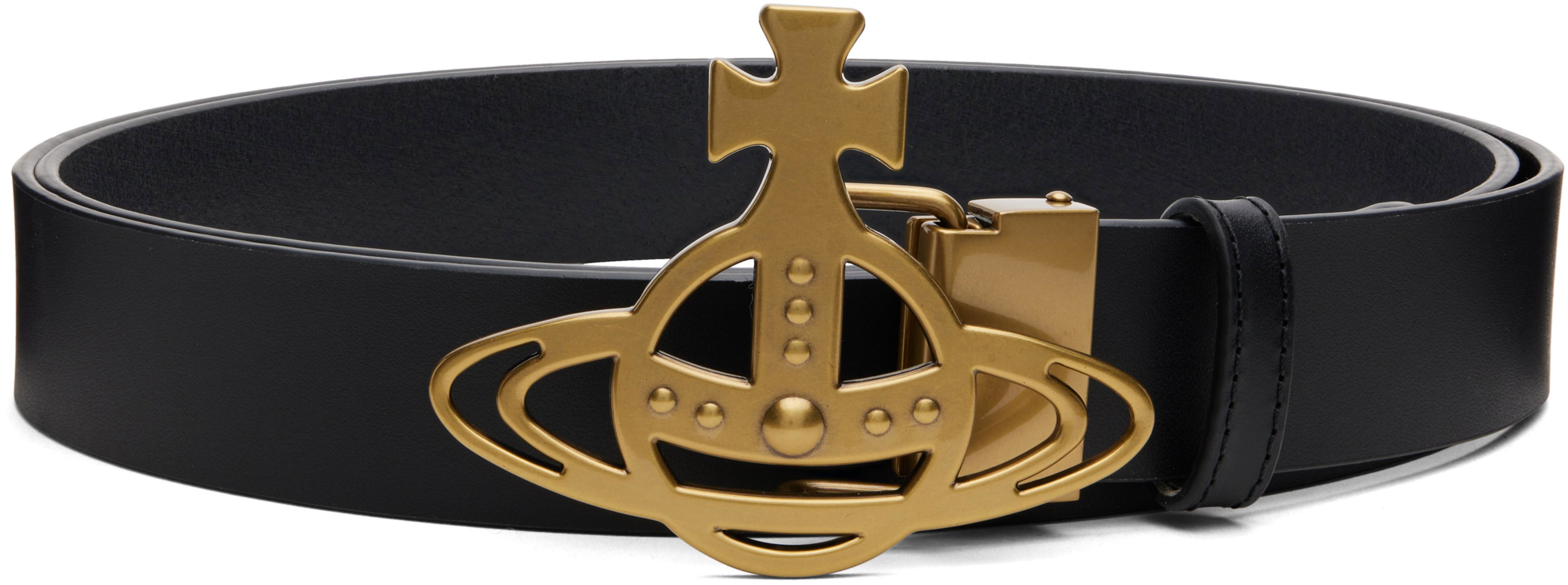 Black Orb Buckle Belt by VIVIENNE WESTWOOD