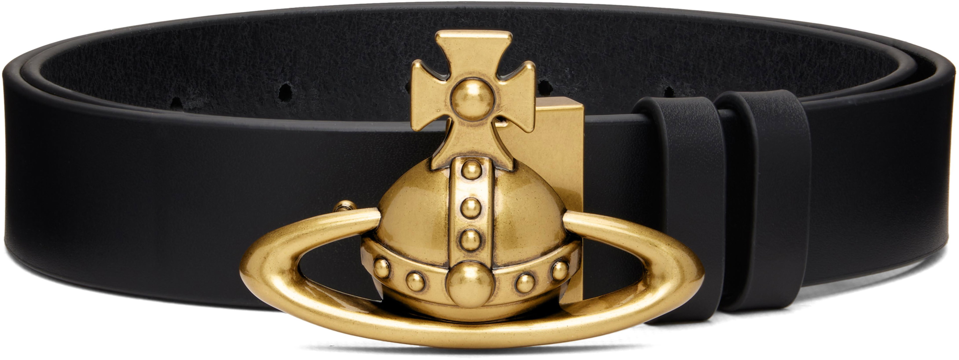 Black Orb Buckle Belt by VIVIENNE WESTWOOD