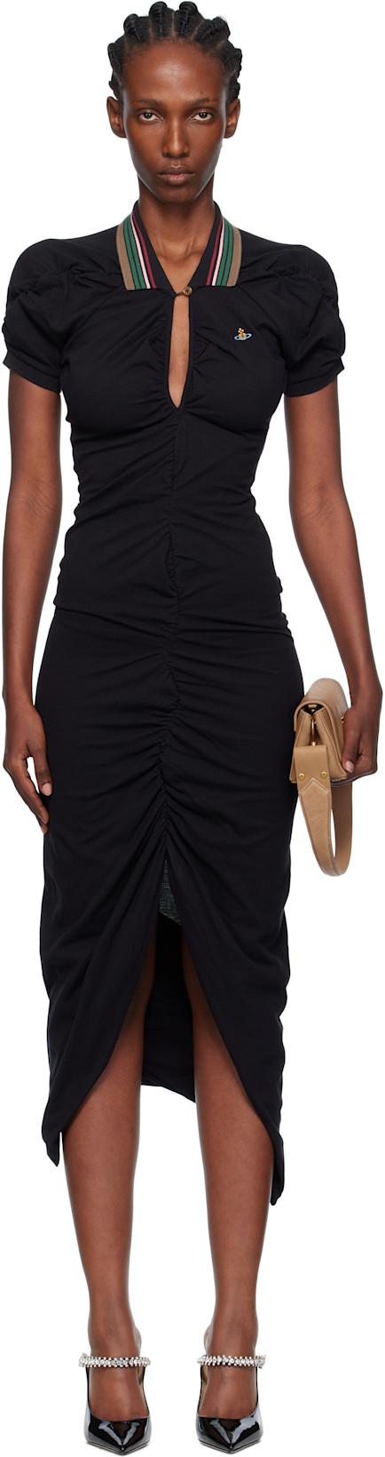 Black Pulling Midi Dress by VIVIENNE WESTWOOD