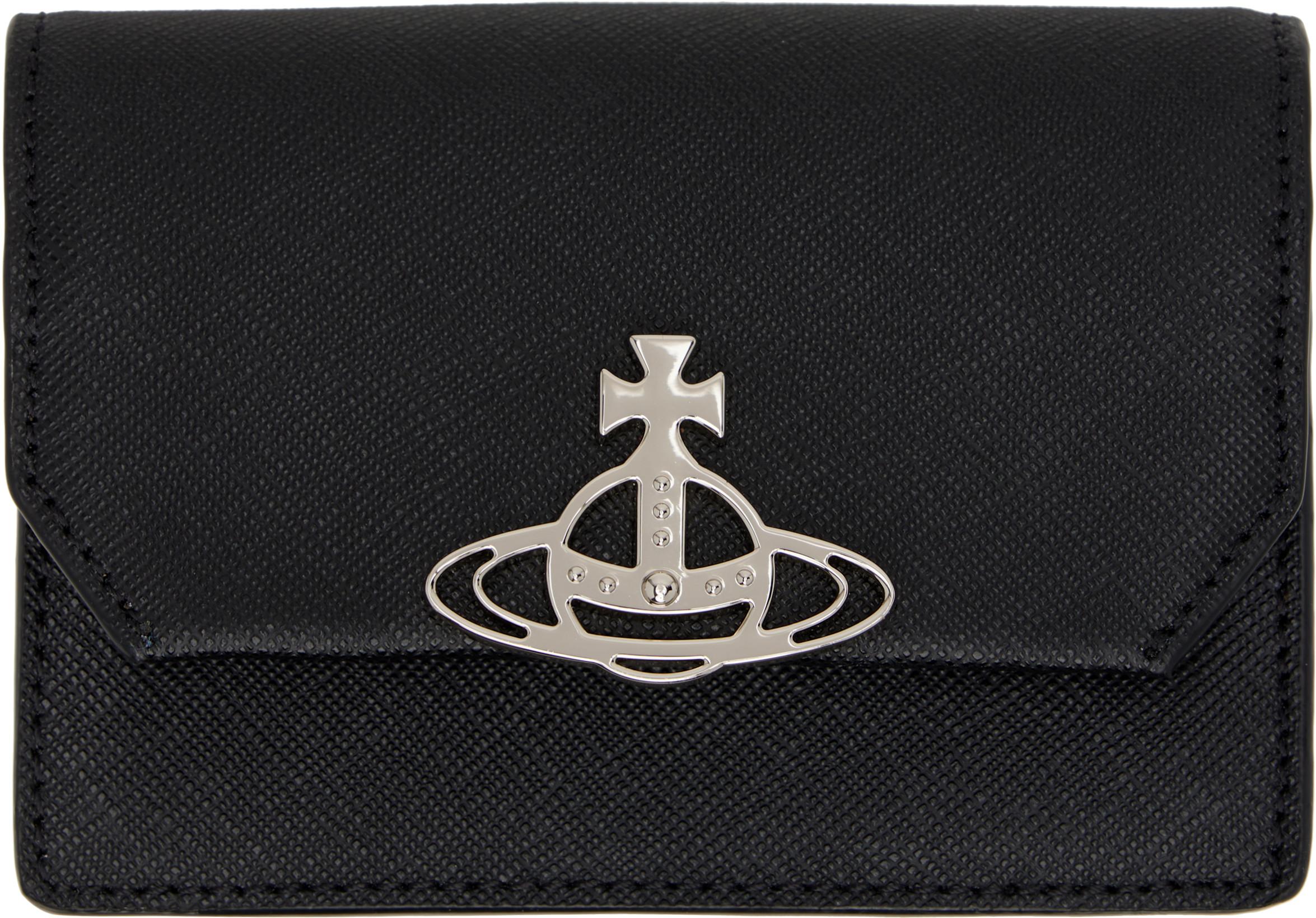 Black Saffiano Business Card Holder by VIVIENNE WESTWOOD