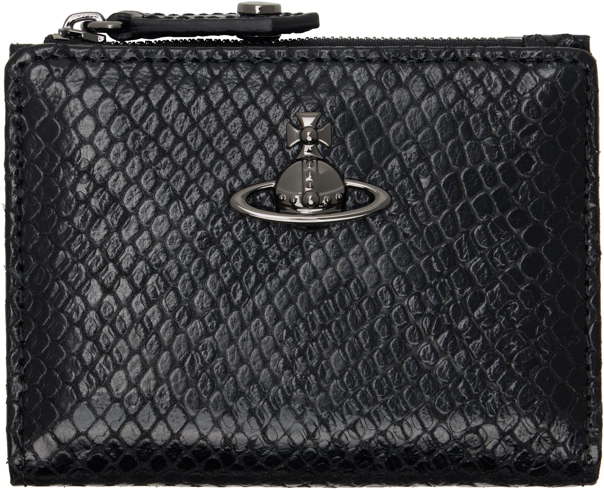 Black Slim Flap Card Holder by VIVIENNE WESTWOOD