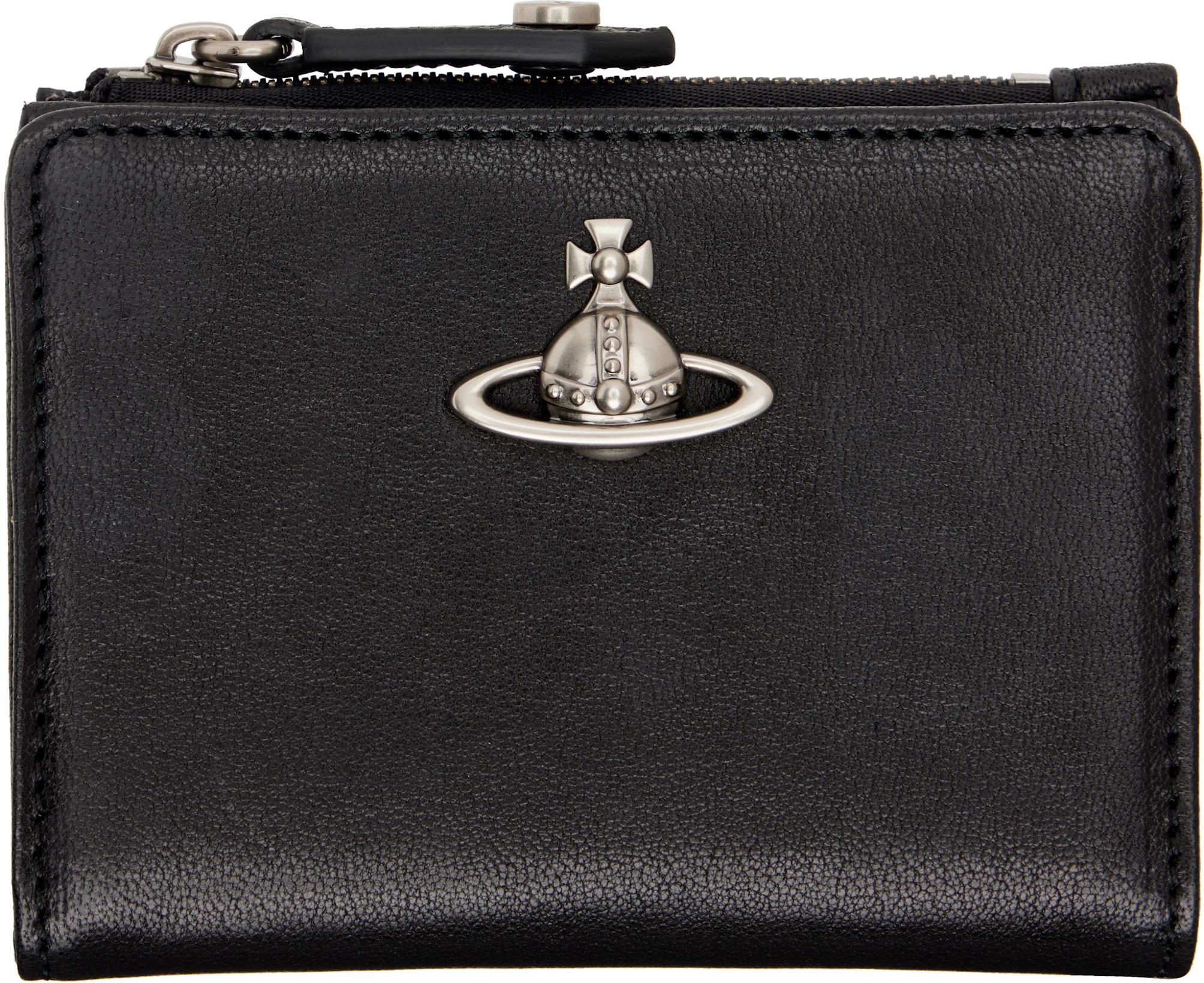 Black Slim Flap Card Holder by VIVIENNE WESTWOOD
