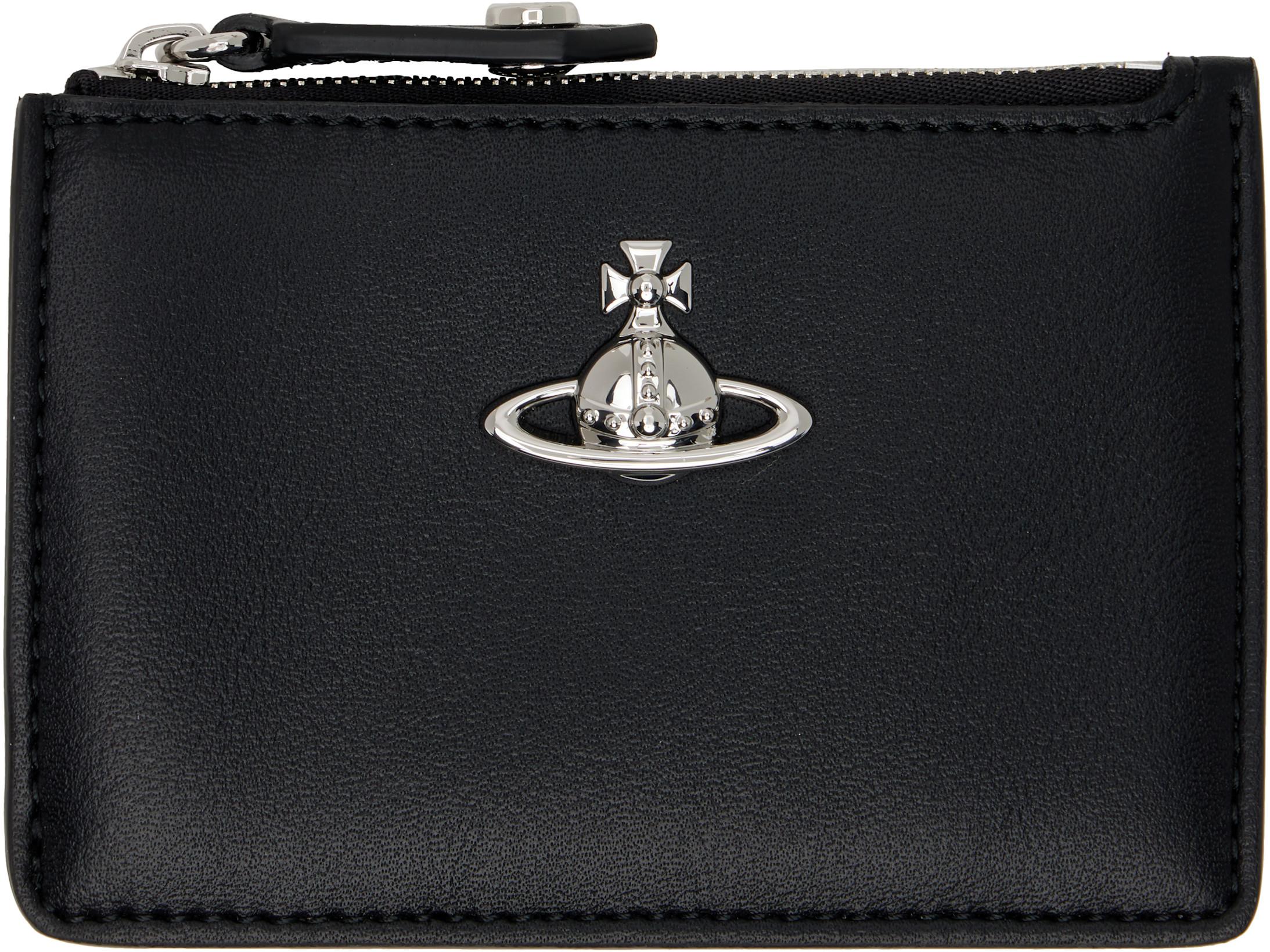 Black Slim Long Card Holder by VIVIENNE WESTWOOD