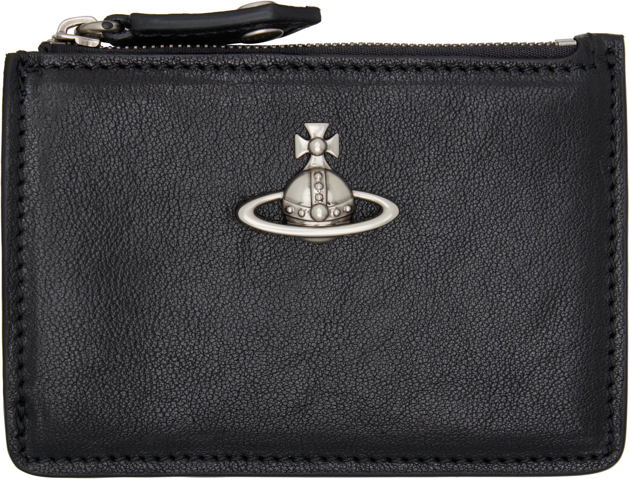 Black Slim Long Card Holder by VIVIENNE WESTWOOD