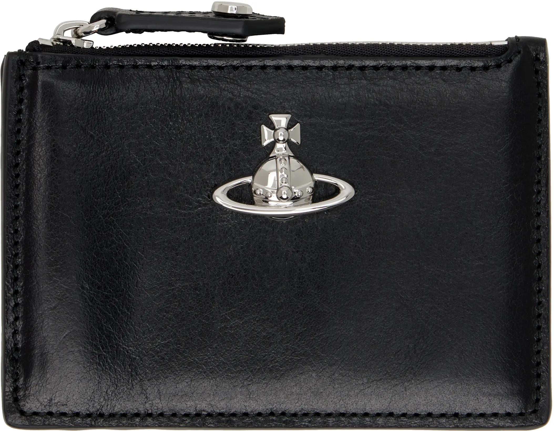 Black Slim Long Card Holder by VIVIENNE WESTWOOD