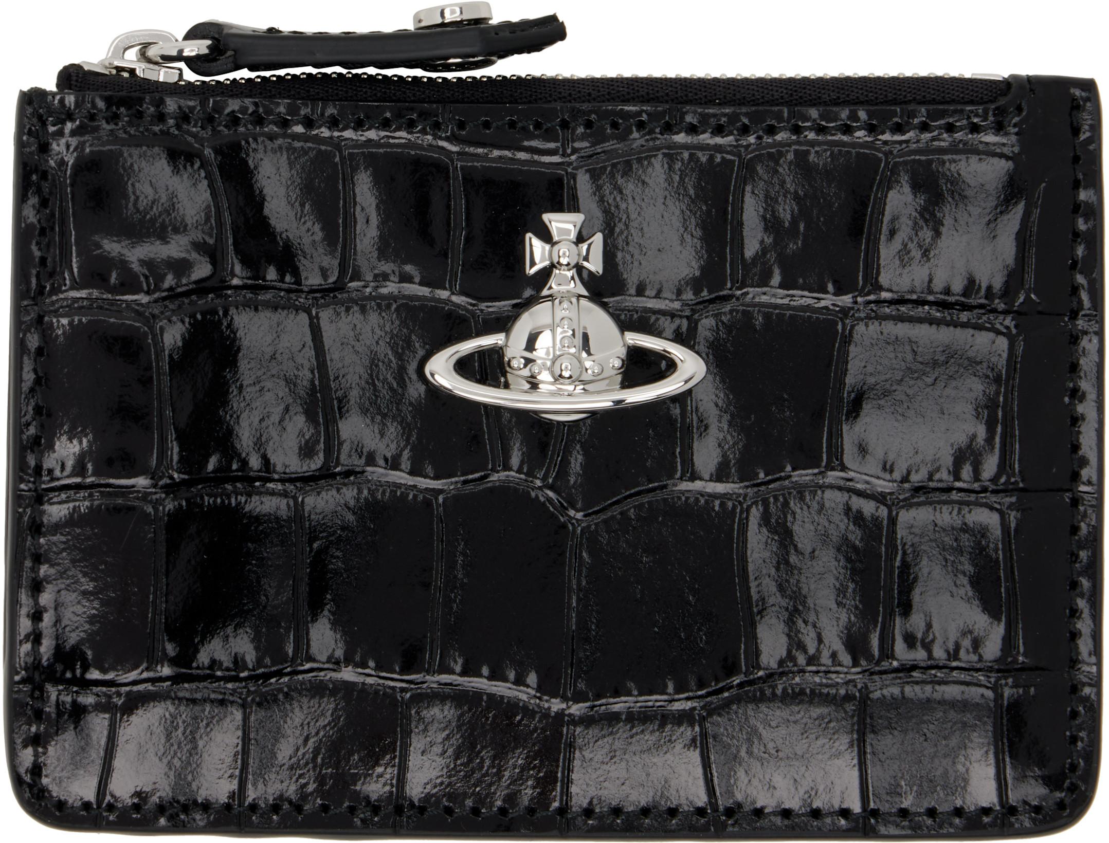 Black Slim Long Card Holder by VIVIENNE WESTWOOD