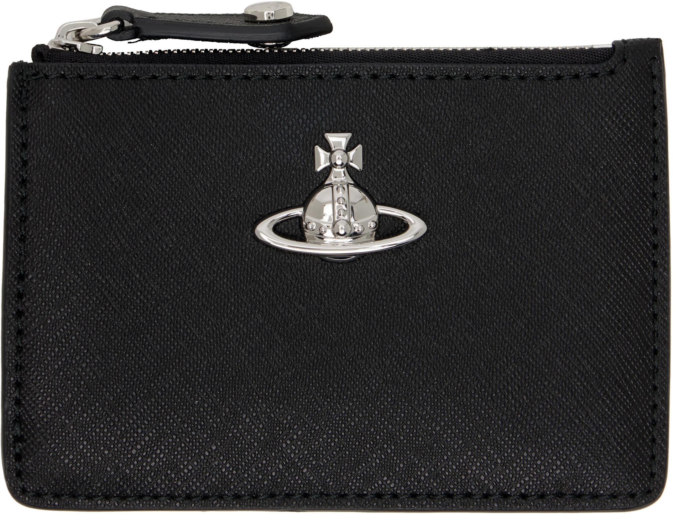 Black Slim Long Card Holder by VIVIENNE WESTWOOD