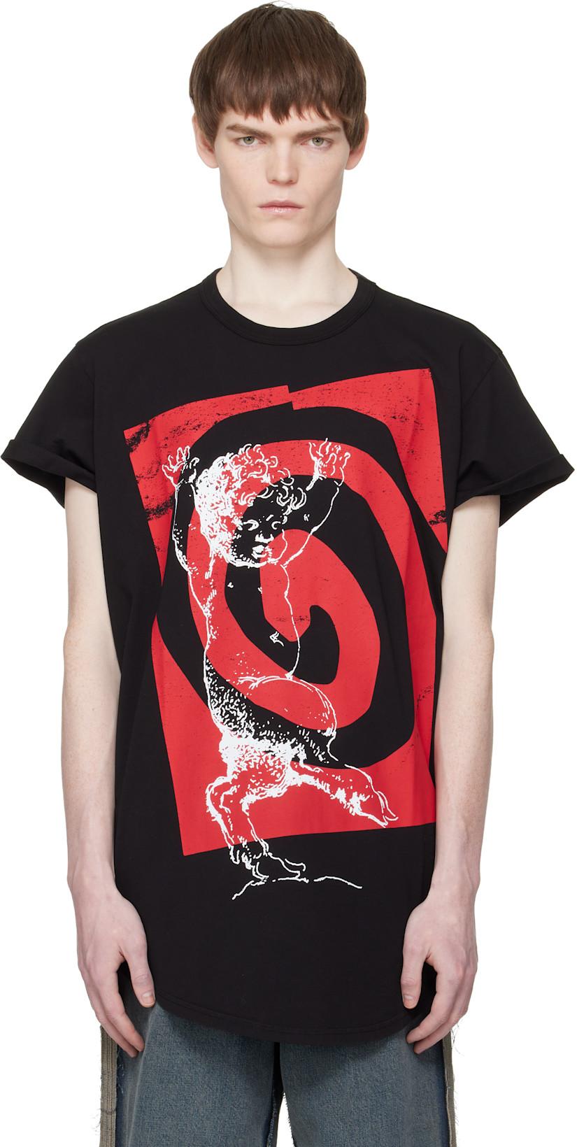 Black Swirl Longline T-shirt by VIVIENNE WESTWOOD