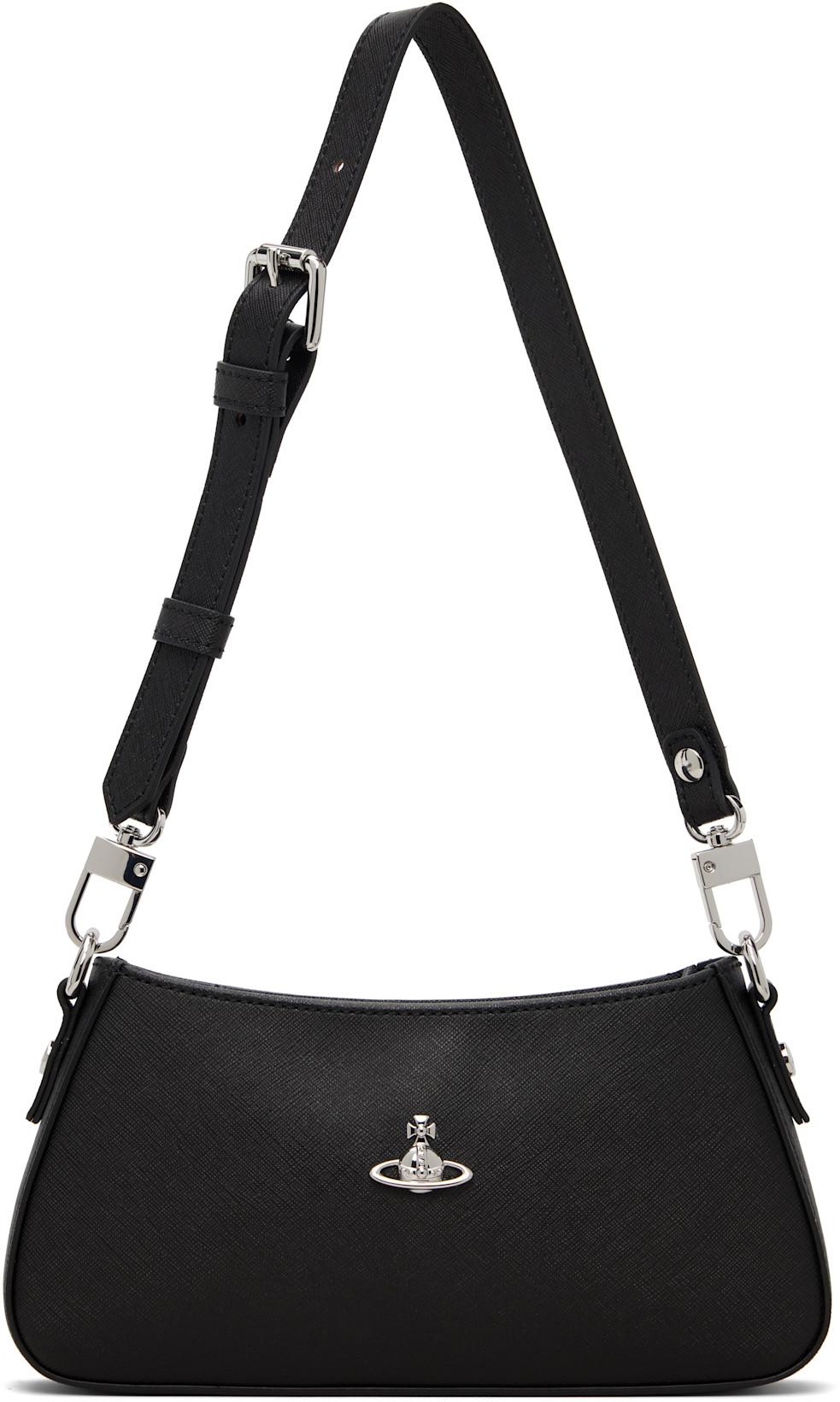 Black Tasha Shoulder Phone Bag by VIVIENNE WESTWOOD