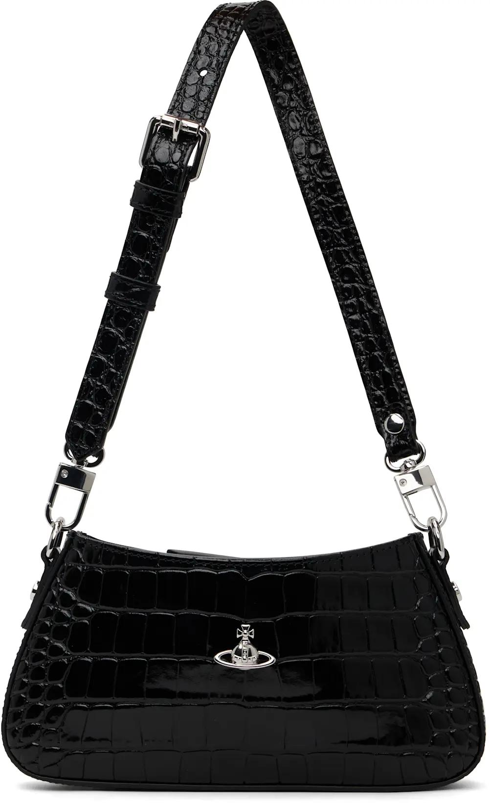 Black Tasha Shoulder Phone Bag by VIVIENNE WESTWOOD