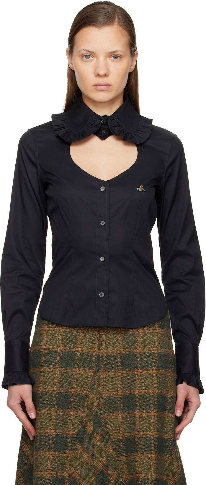 Black Toulouse Frill Shirt by VIVIENNE WESTWOOD