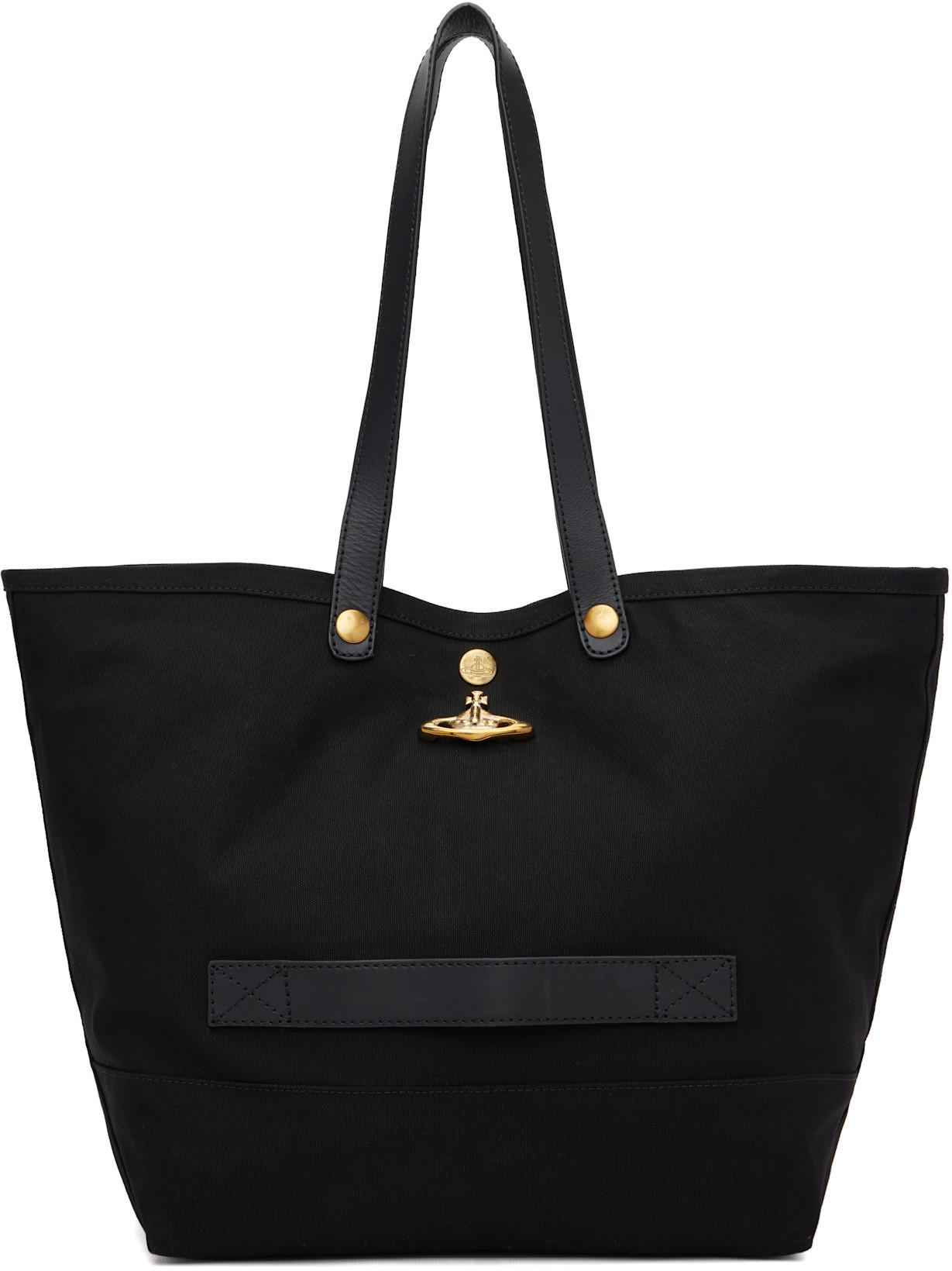 Black Utility Small Shopper Tote by VIVIENNE WESTWOOD