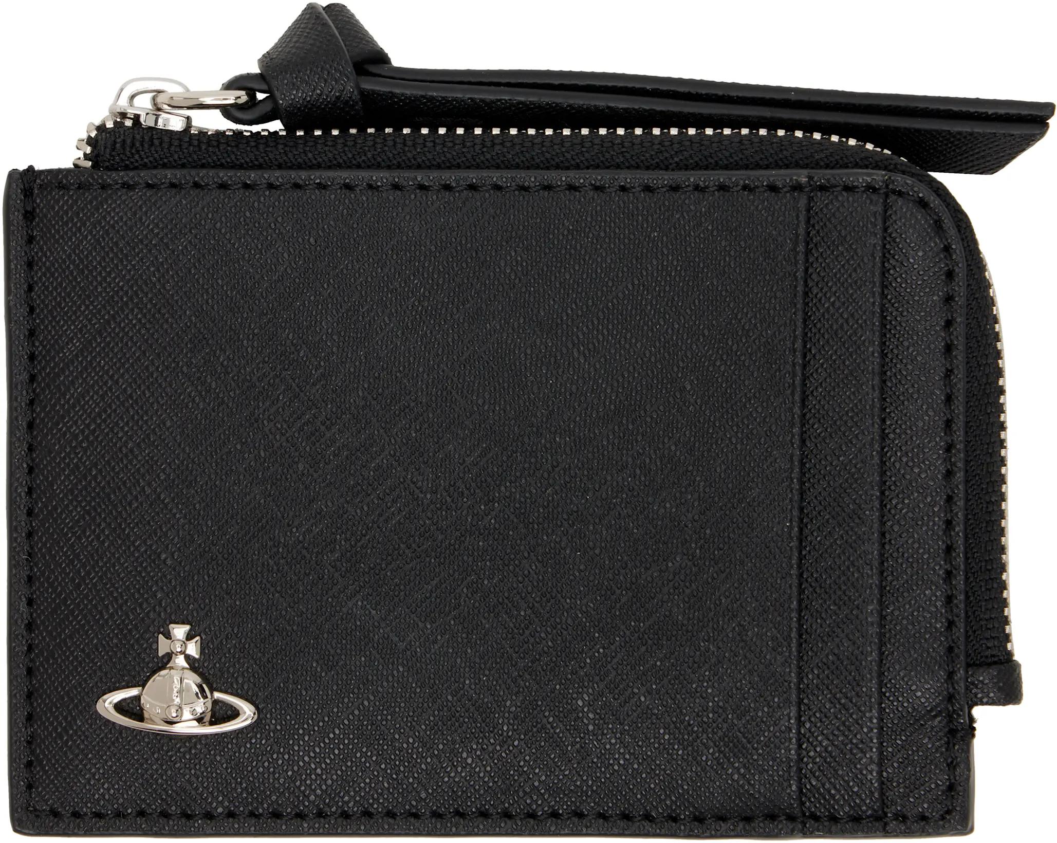 Black Zip Card Holder by VIVIENNE WESTWOOD