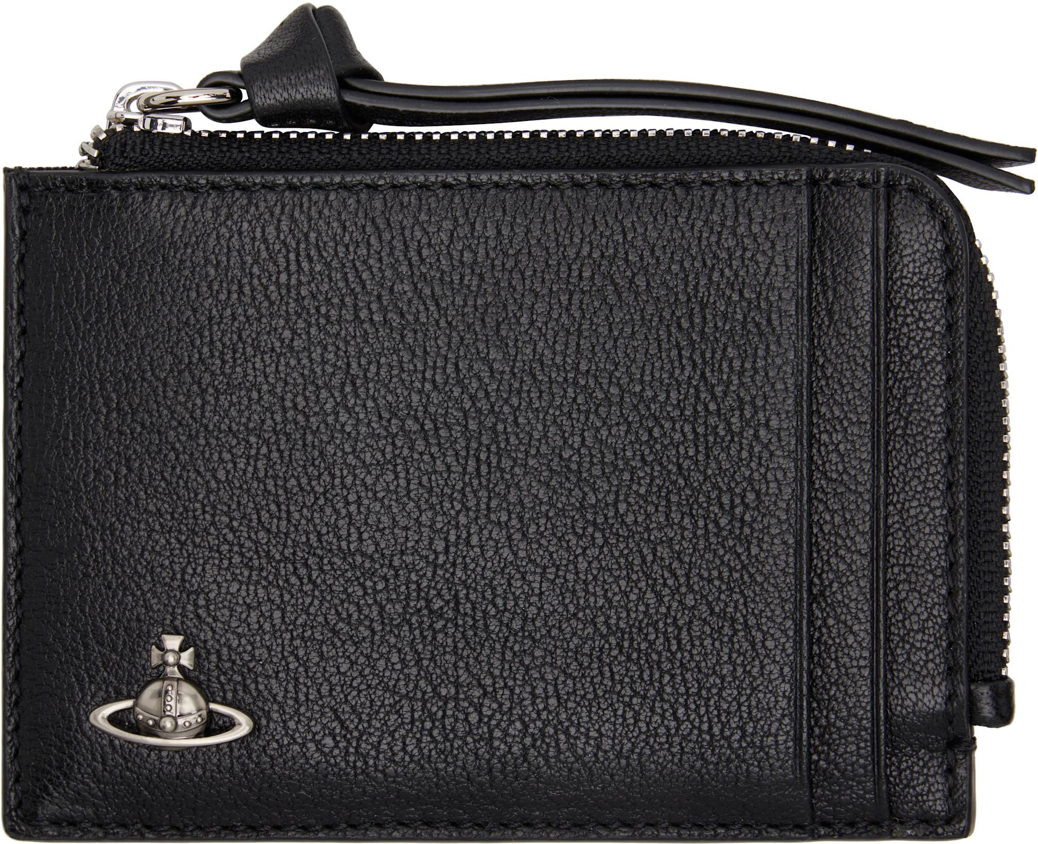 Black Zip Card Holder by VIVIENNE WESTWOOD