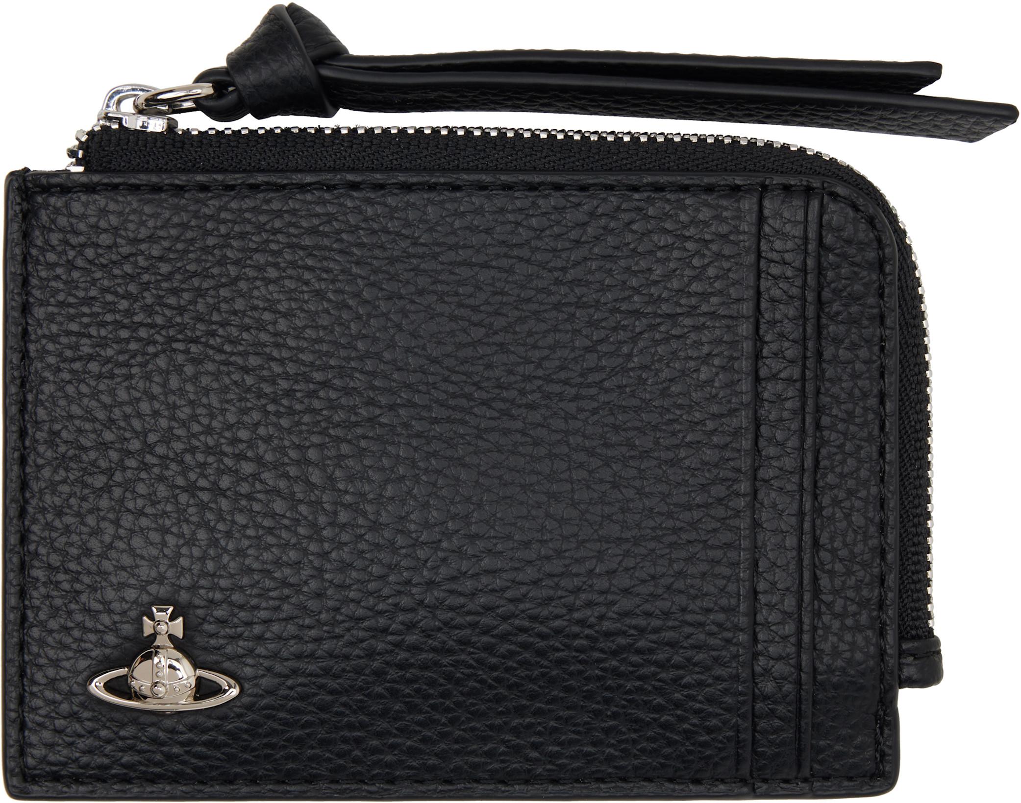Black Zip Card Holder by VIVIENNE WESTWOOD