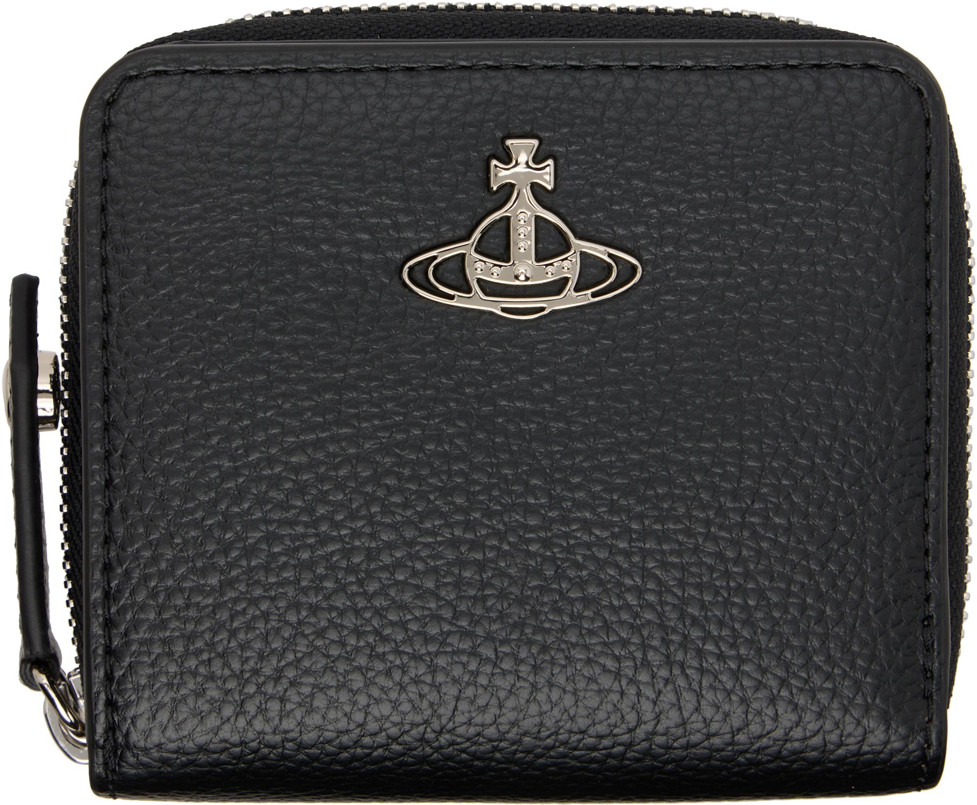 Black Zip Medium Wallet by VIVIENNE WESTWOOD