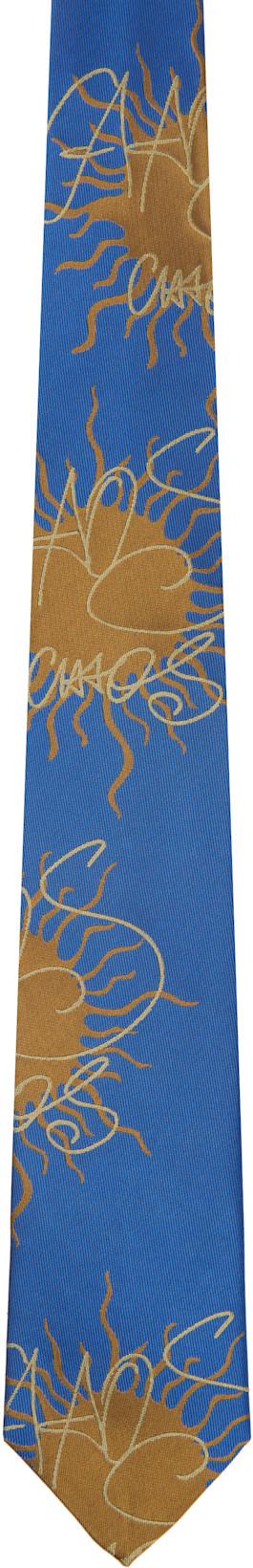 Blue 8.5cm 'Chaos' Tie by VIVIENNE WESTWOOD
