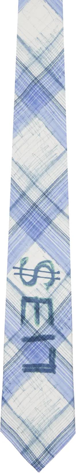 Blue 8.5cm 'Lies' Tie by VIVIENNE WESTWOOD