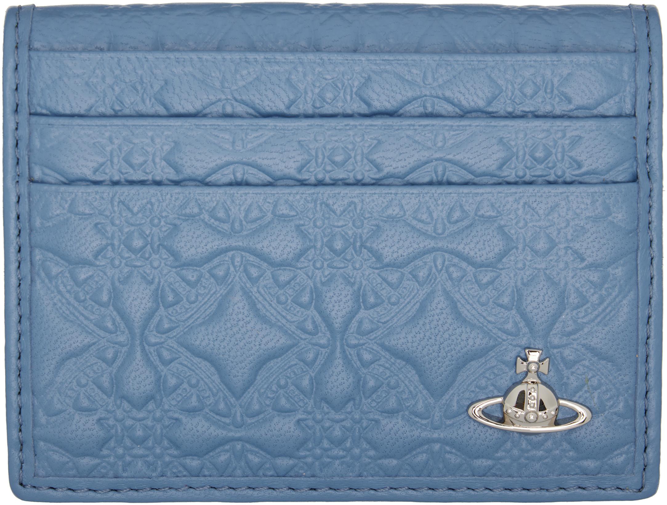 Blue Bifold Man Card Holder by VIVIENNE WESTWOOD