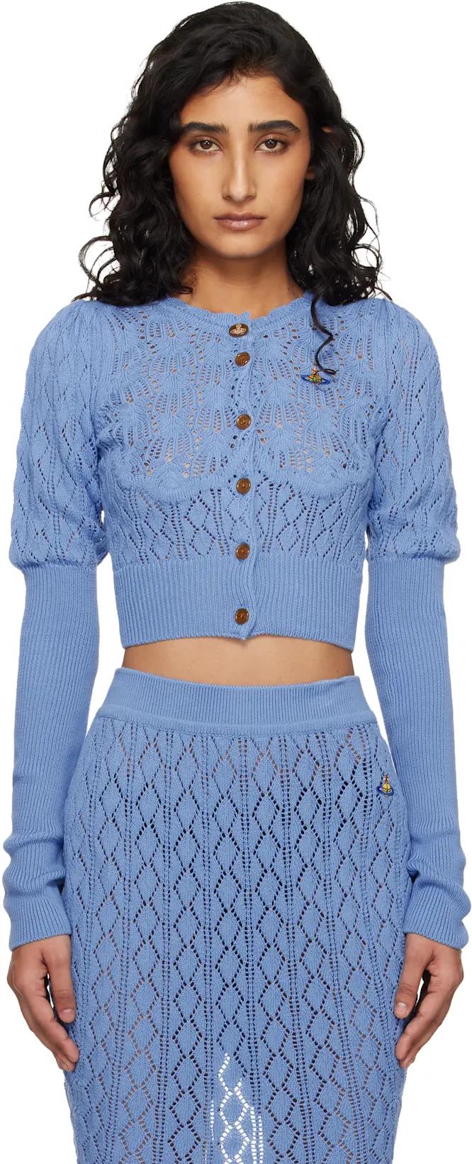 Blue Ella Cardigan by VIVIENNE WESTWOOD