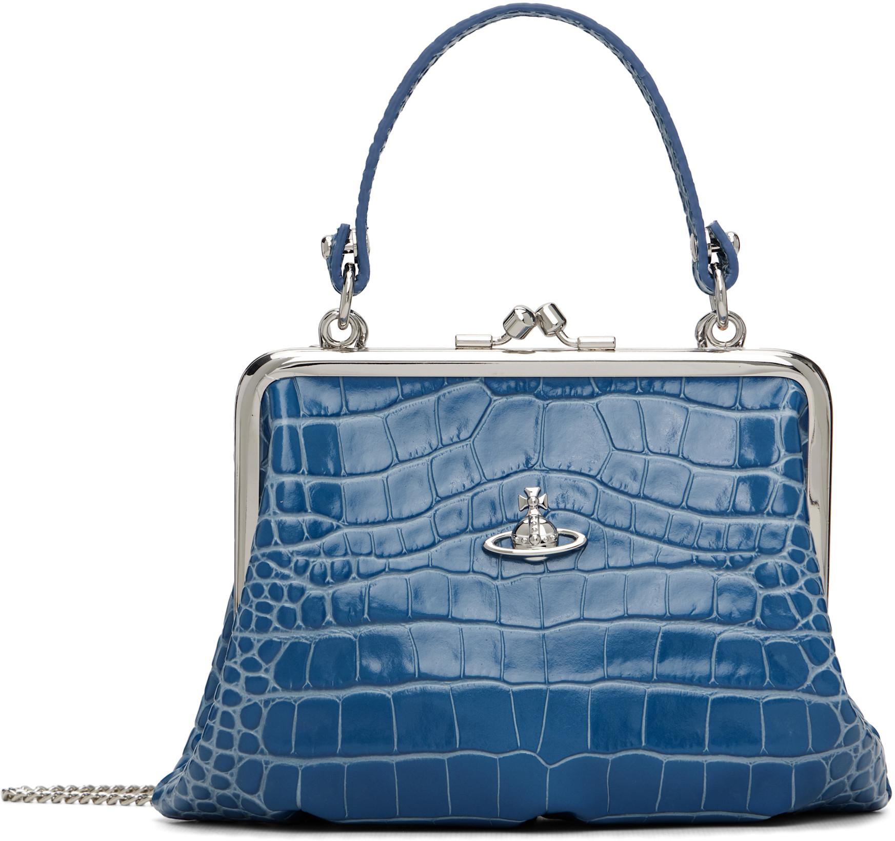 Blue Granny Frame Bag by VIVIENNE WESTWOOD
