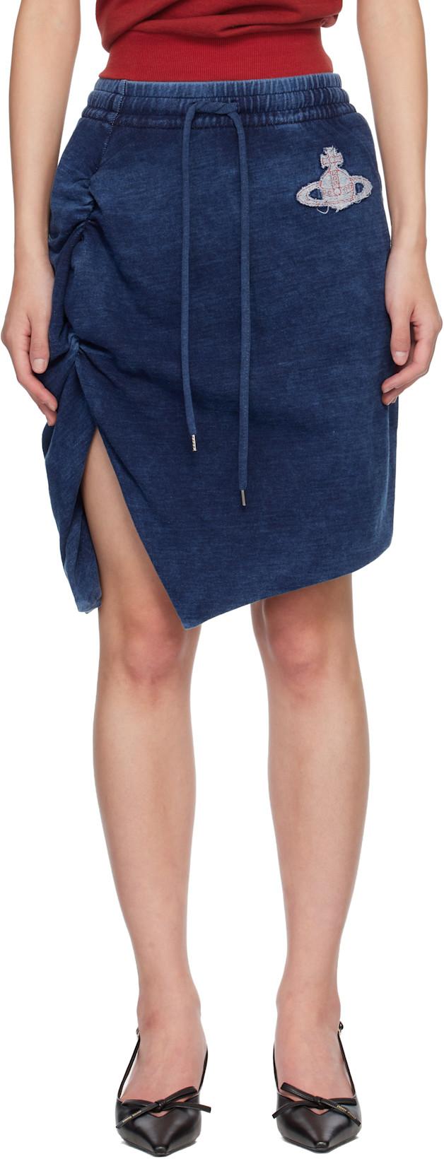 Blue Side Panther Miniskirt by VIVIENNE WESTWOOD