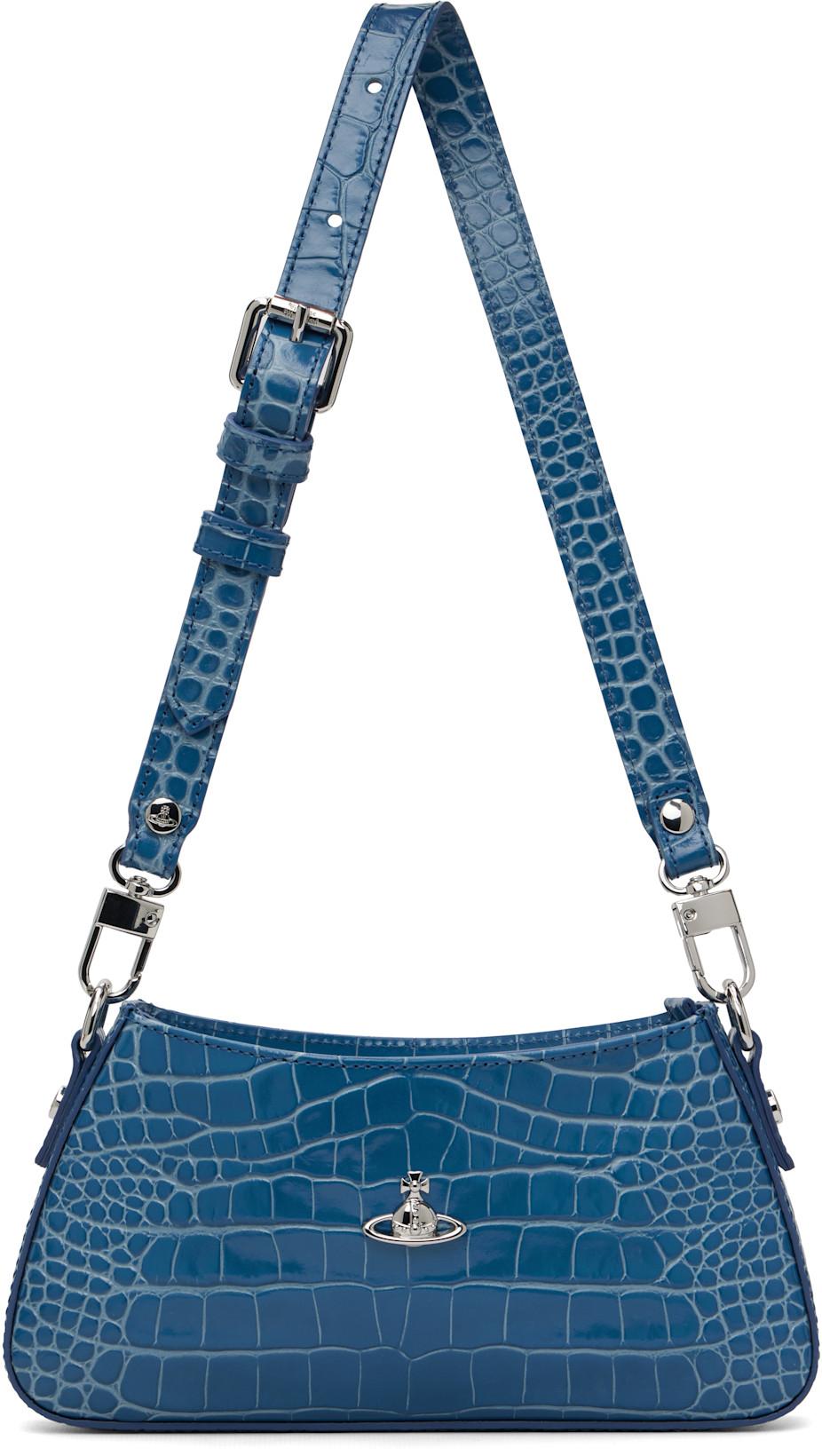 Blue Tasha Shoulder Phone Bag by VIVIENNE WESTWOOD